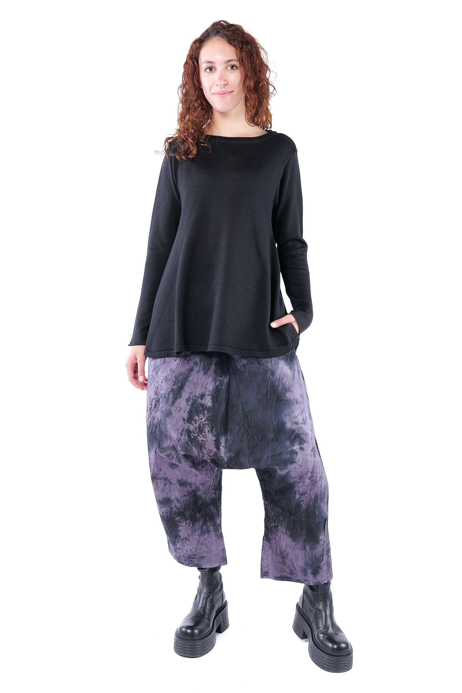 A-Linien Pullover - Schwarz - 26.2-KHG415