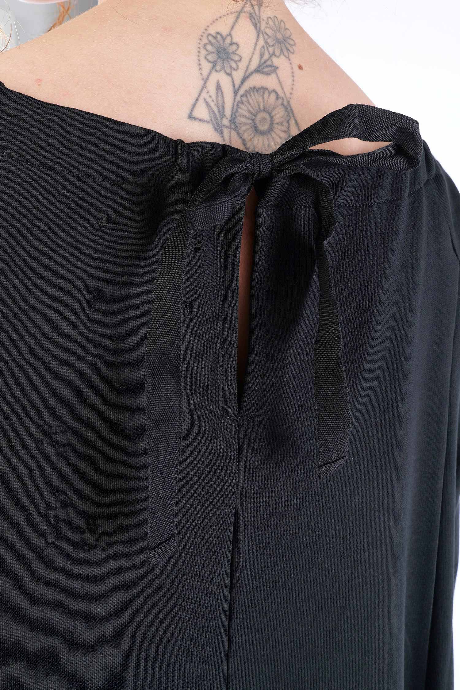 Tulpiges Sweatkleid - Schwarz - 1161