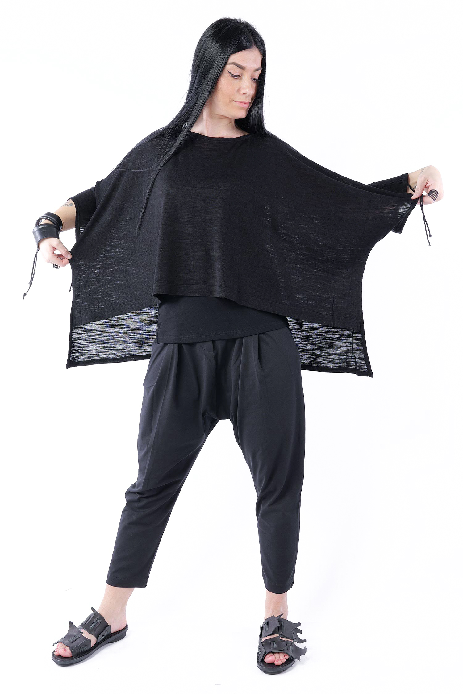 Oversize Strickshirt - Schwarz - 26.1-KH017