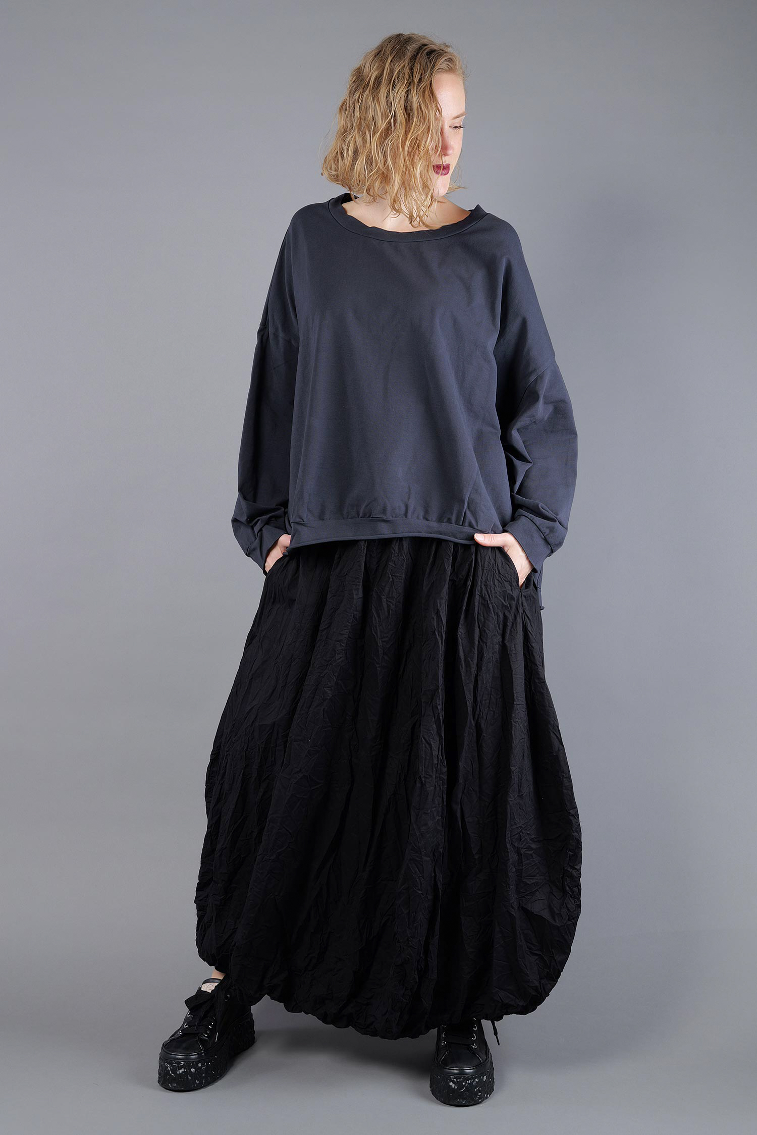 Oversize Jerseypullover - Satt - Handcare