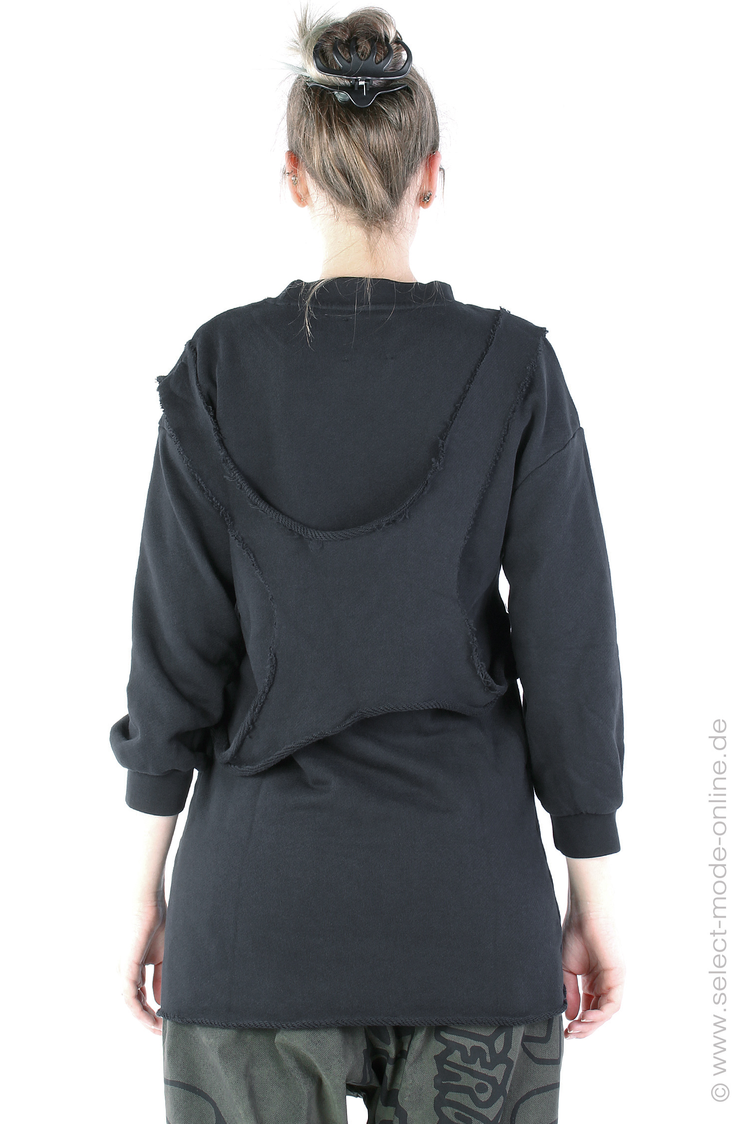 Sort Pullover Sort Aarhus Long sweat pullover - Black - SA2101 I select mode online