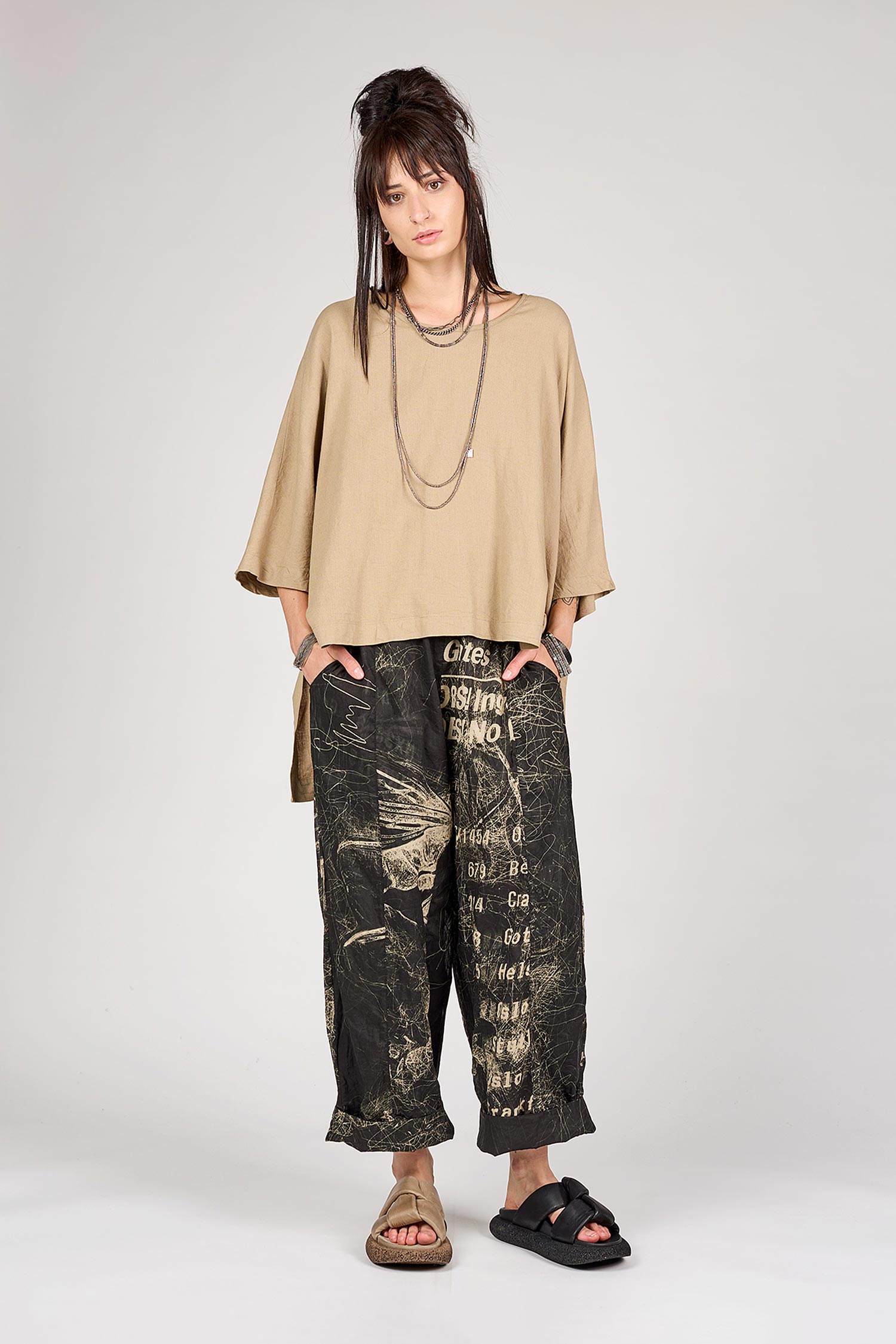 Leichte Hose - Schwarz - Mirro