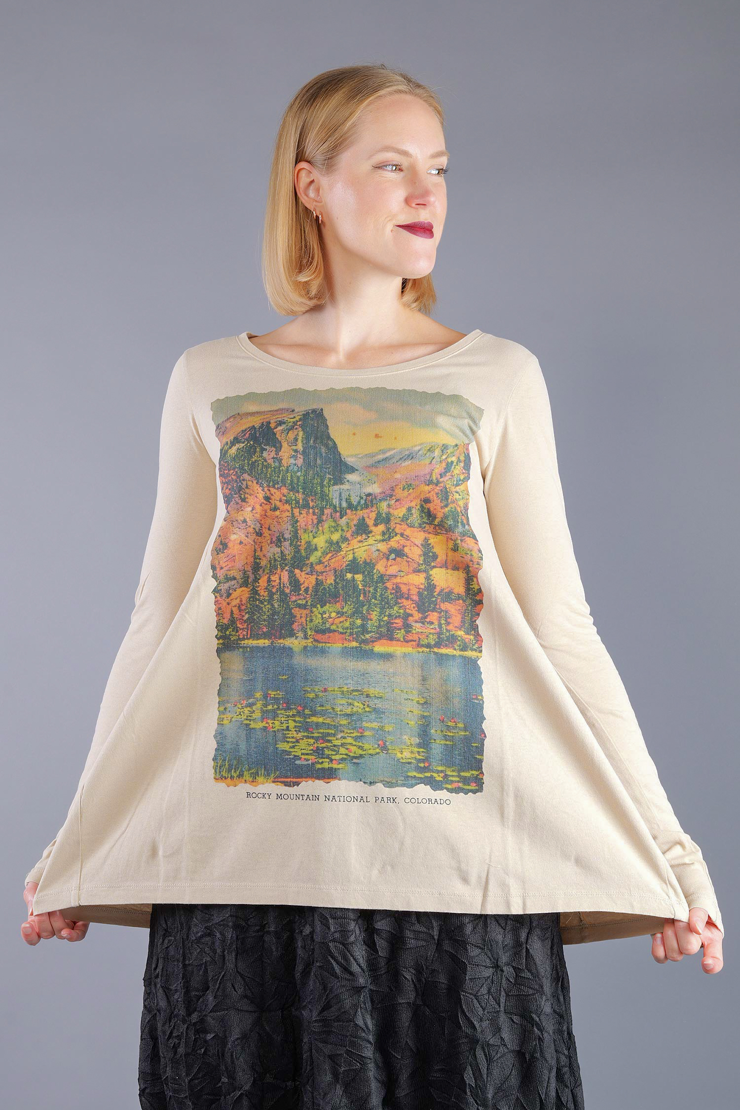 Longsleeve with print - Mountain print - 2263390502