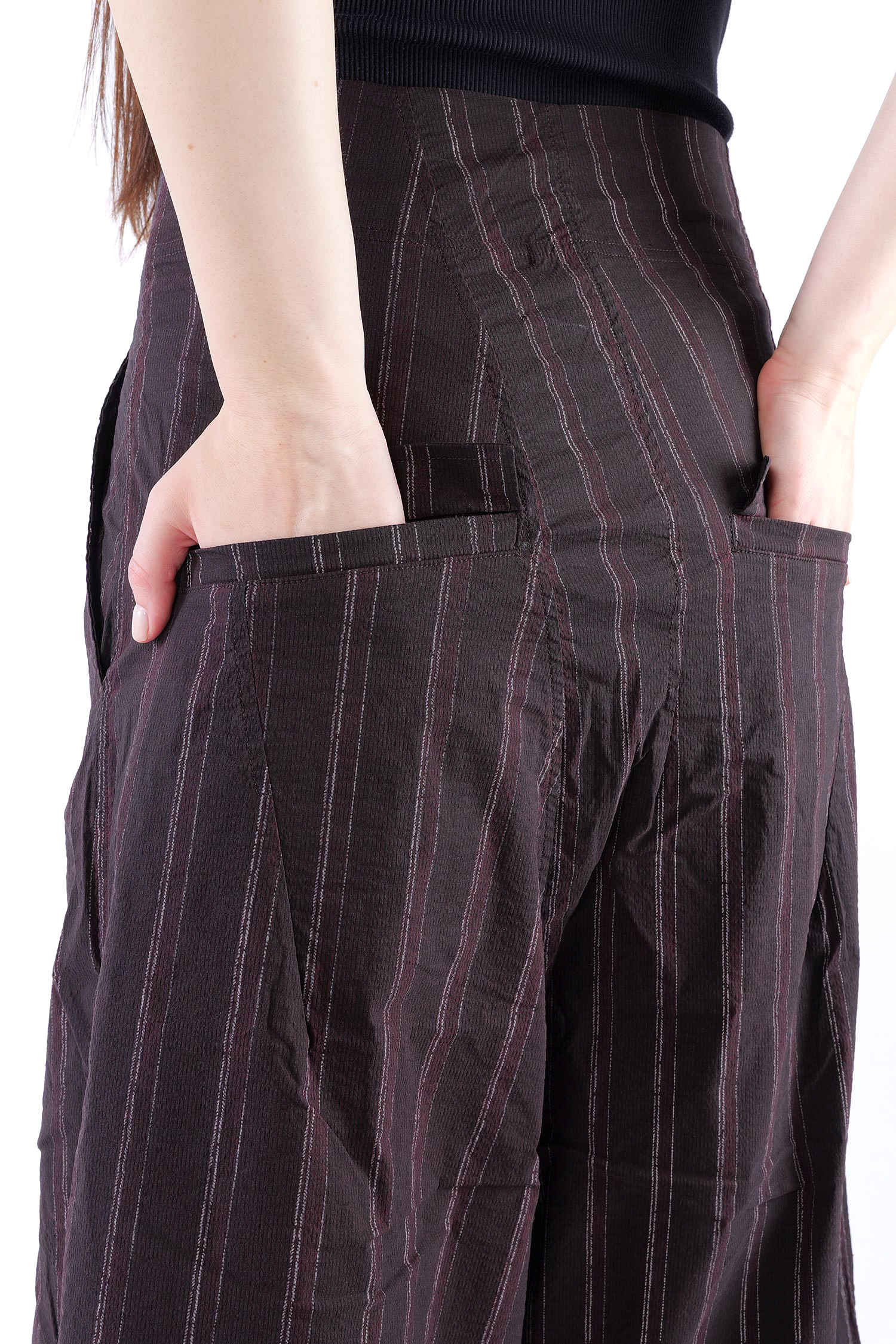 Weite Stretchhose - Purple cloud stripe - 2261240104