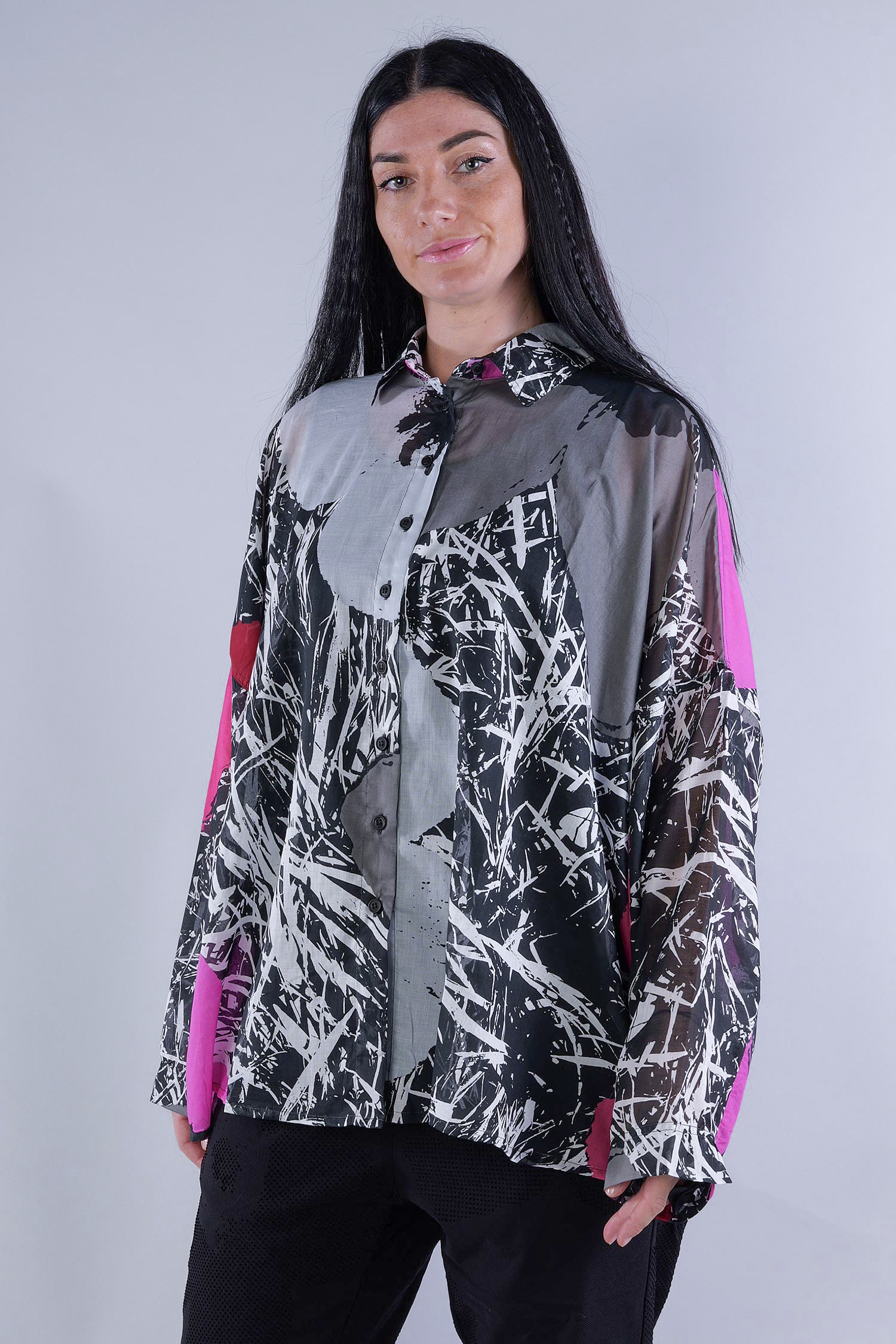 Oversize Bluse - Colorful - 2253600401