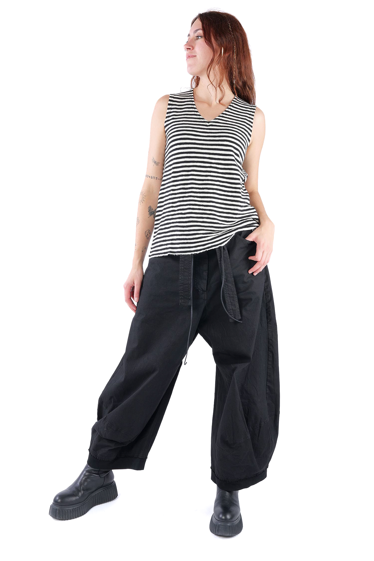 Merino Top - White-Black - 2003