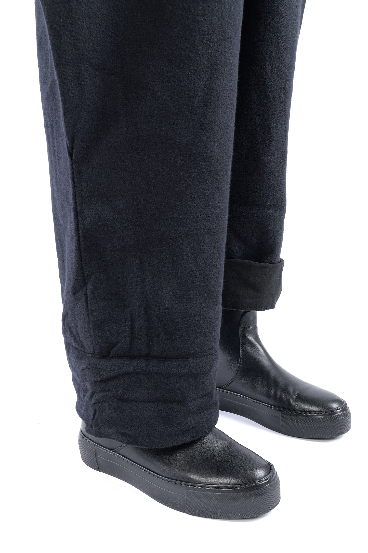 Flanell-Hose - Schwarz - Glano