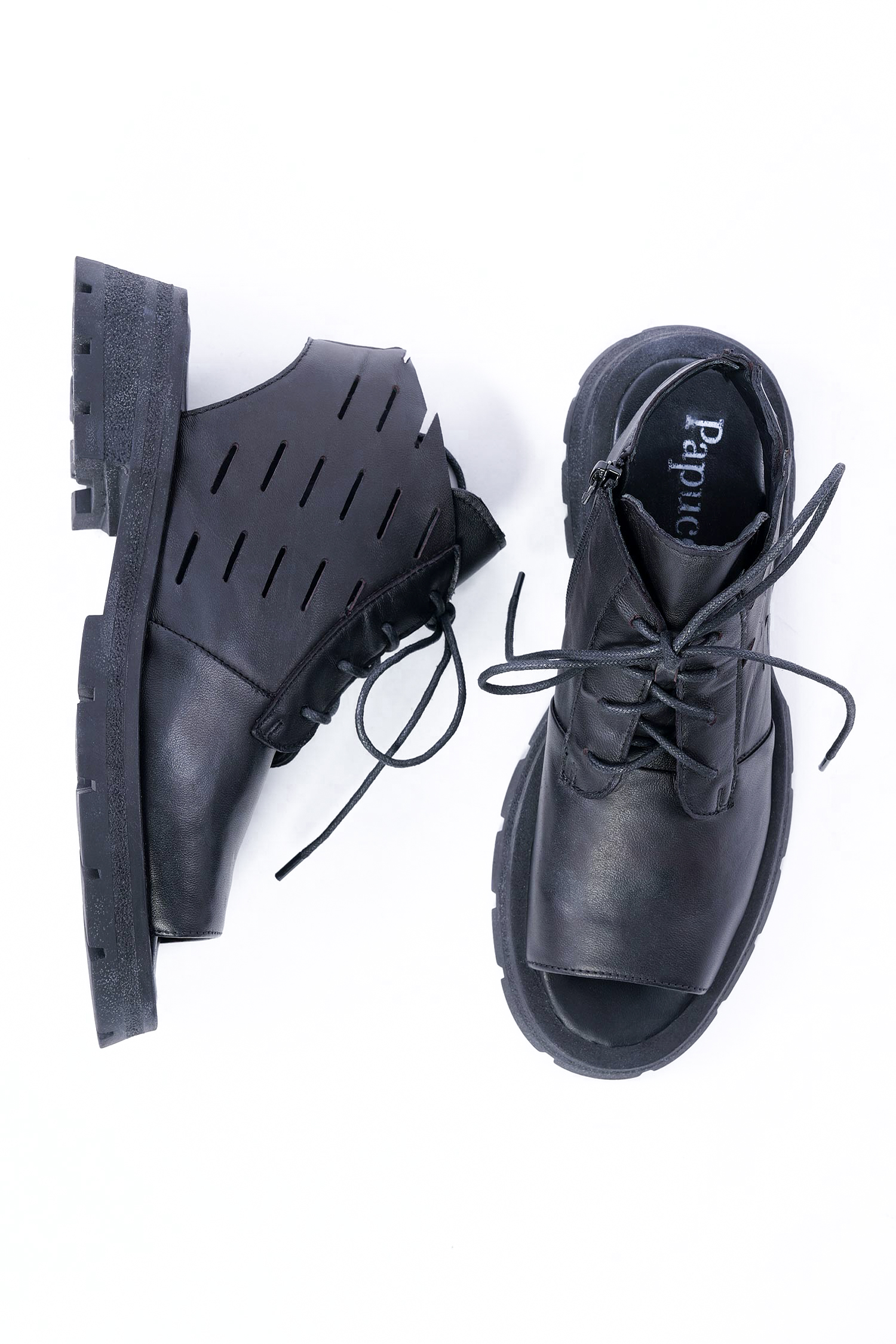 Sandaletten mit Schnürung - Schwarz - Haven