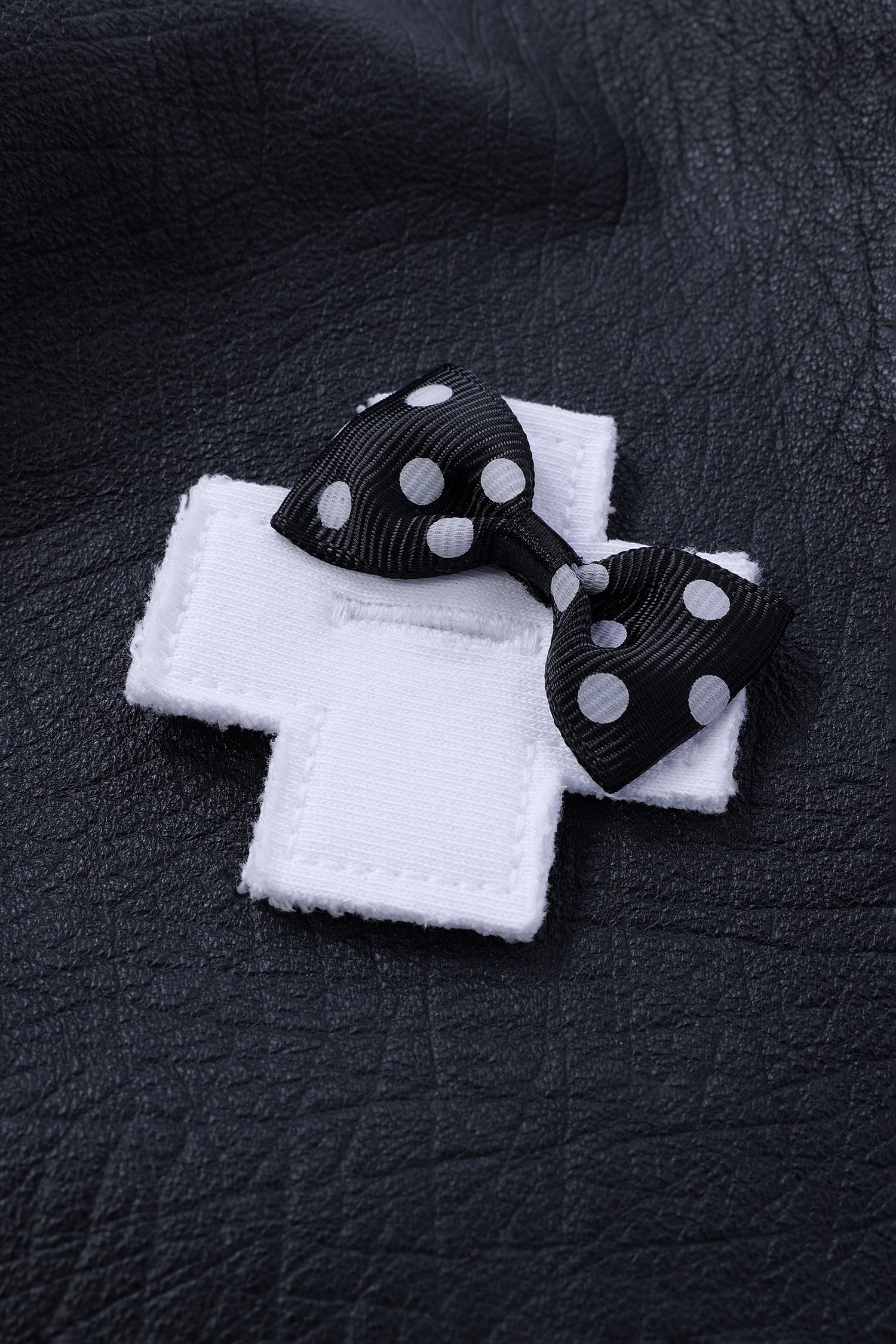 Plus Patch mit Schleife - Weiß - X0007 bow