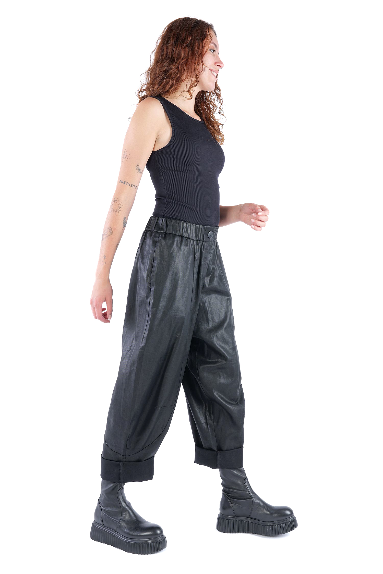 Coated pants - Black coated - Rundo