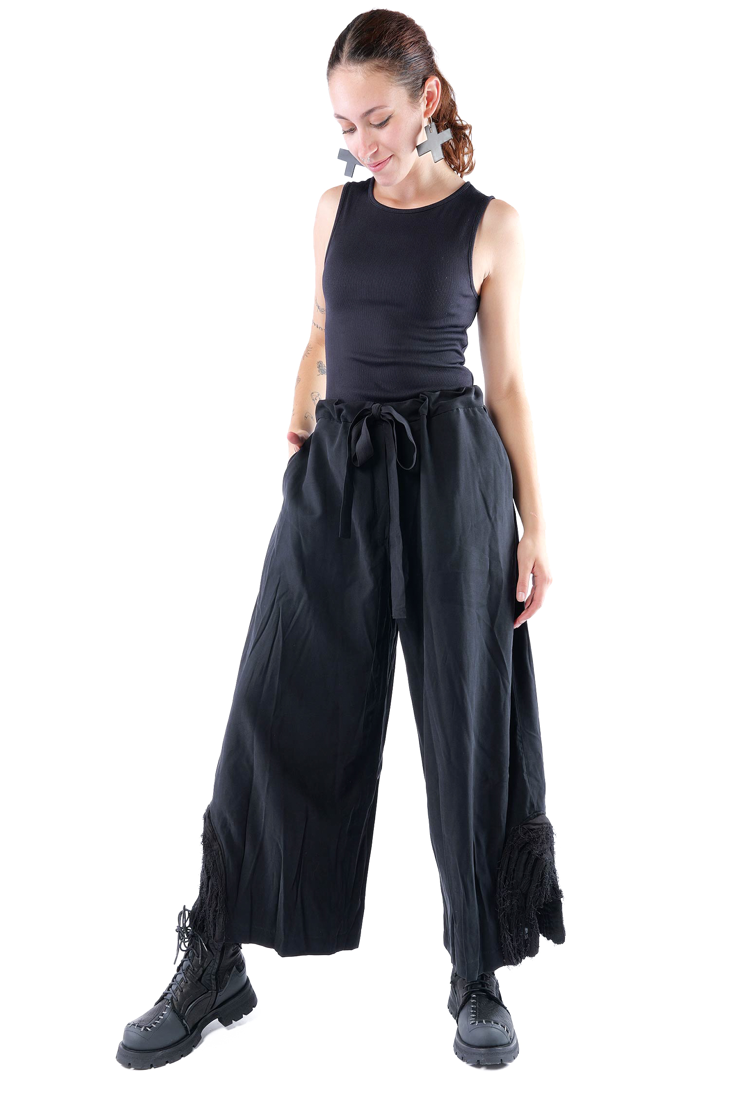 Weite Hose - Schwarz - J.Pinko