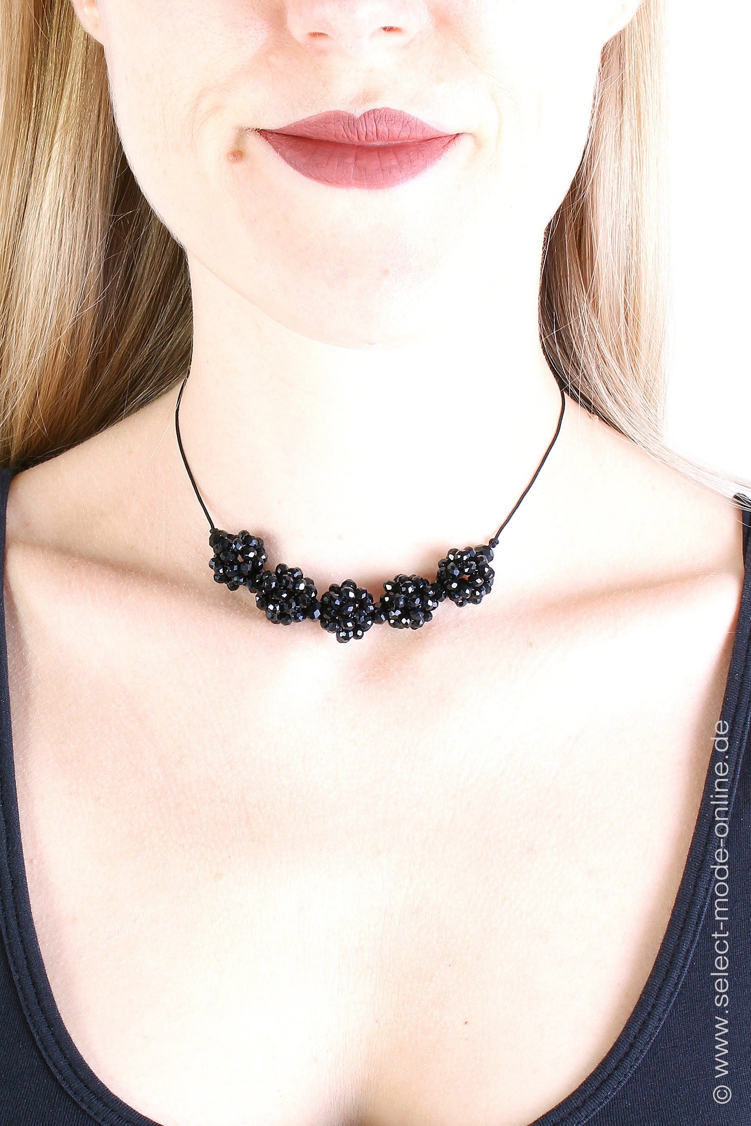 Faceted Necklace - black
