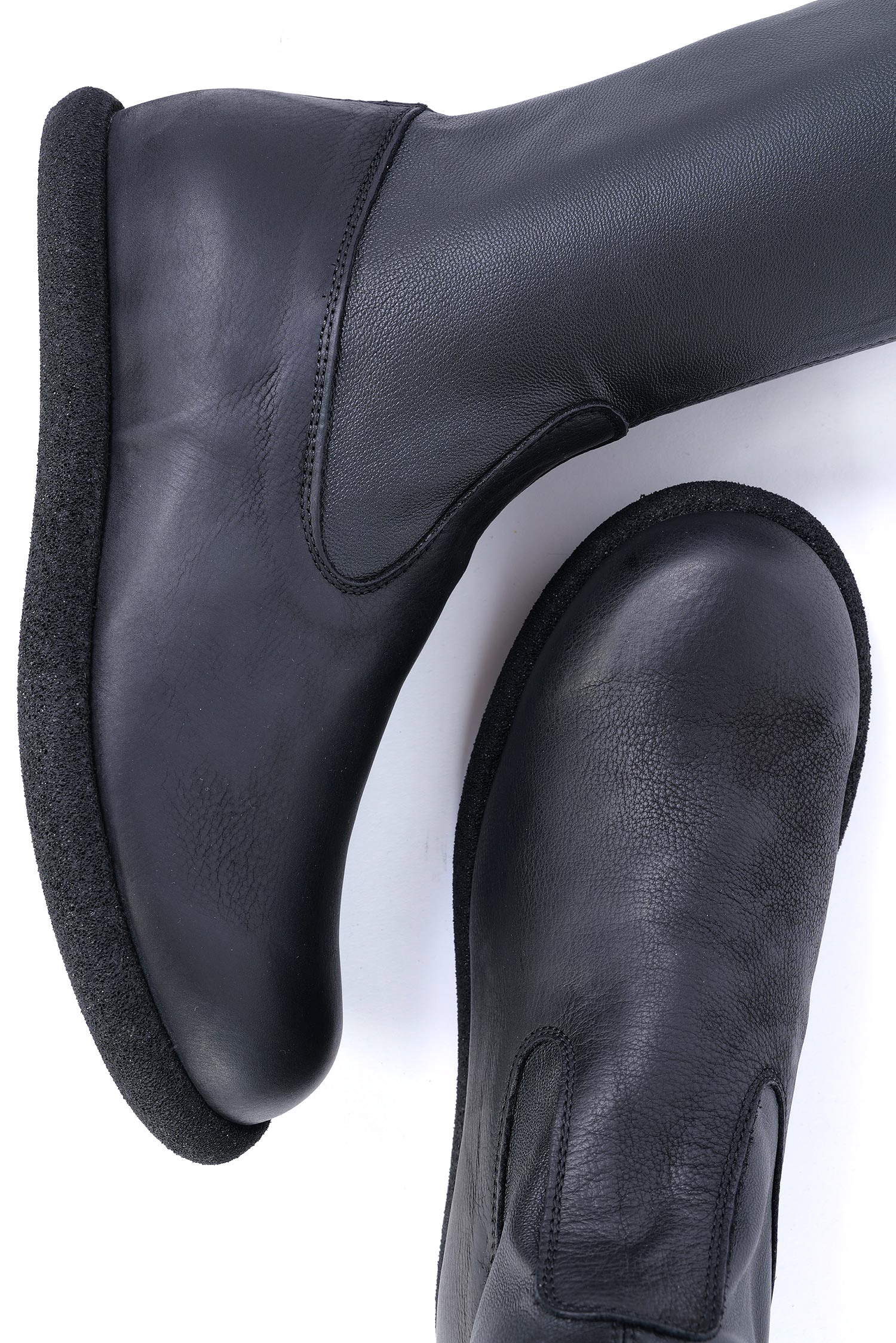 Stretchleder Stiefel - Schwarz - 10502