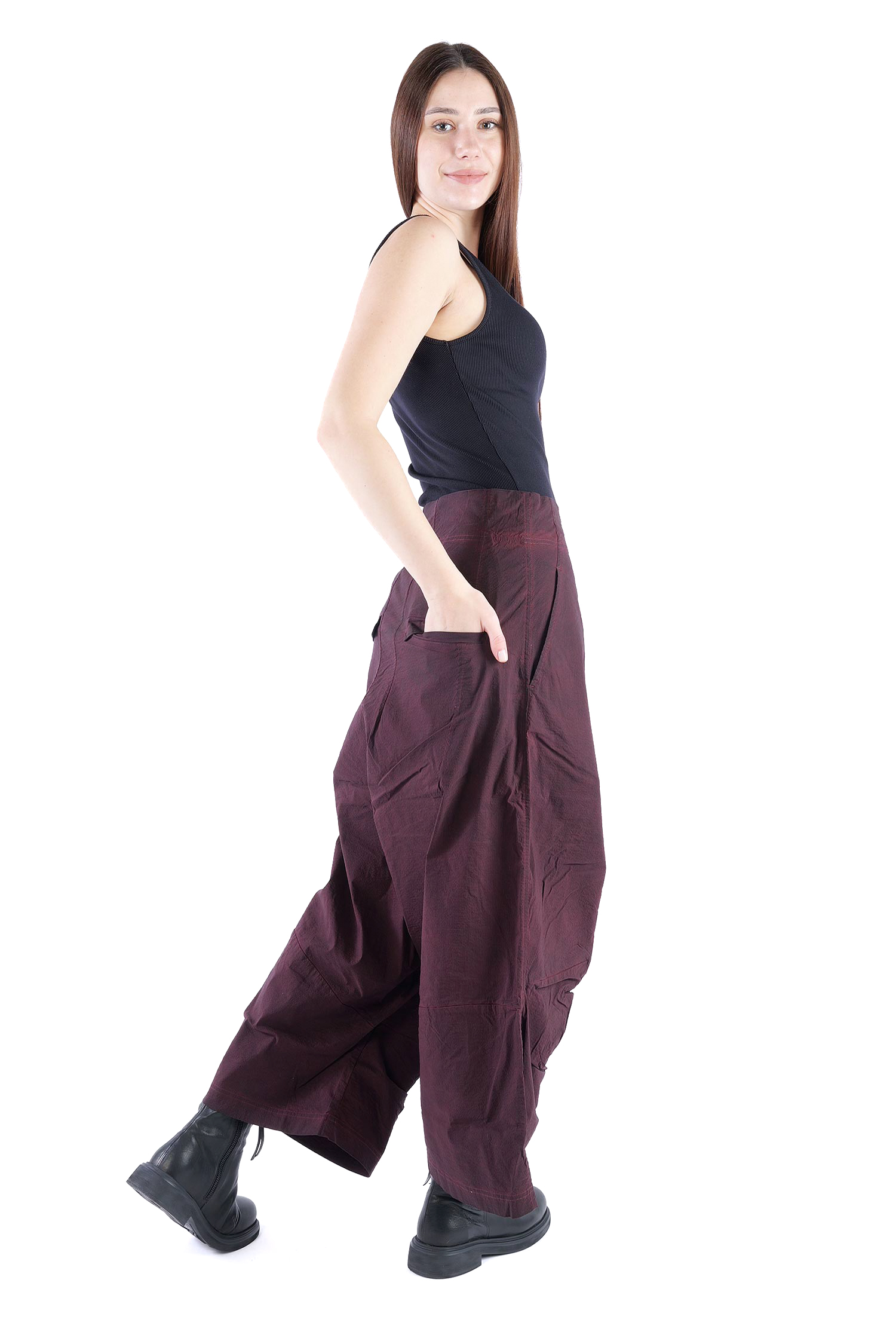 Weite Stretchhose - Purple cloud - 2261240124
