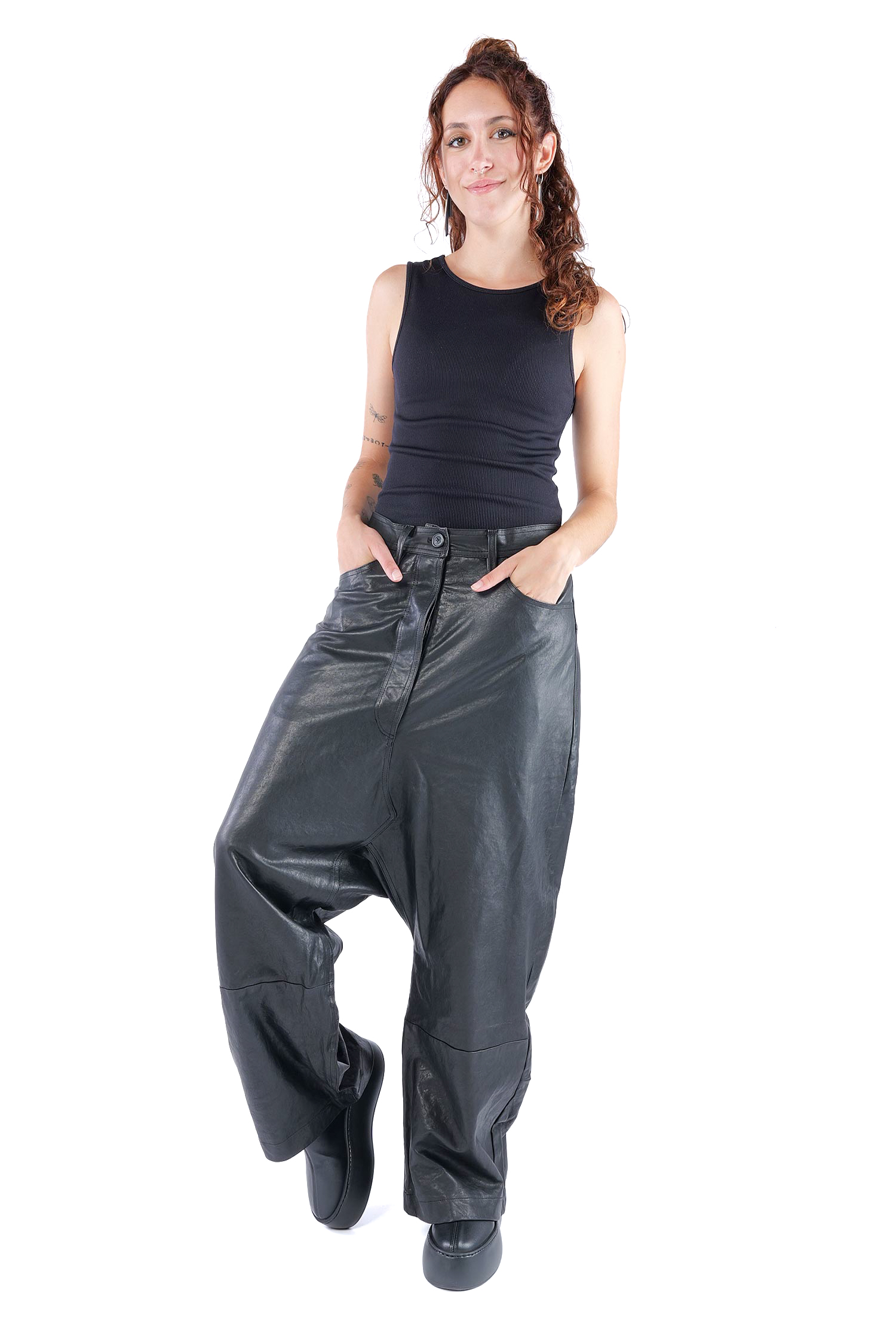 Lederhose - Schwarz - 2262480105
