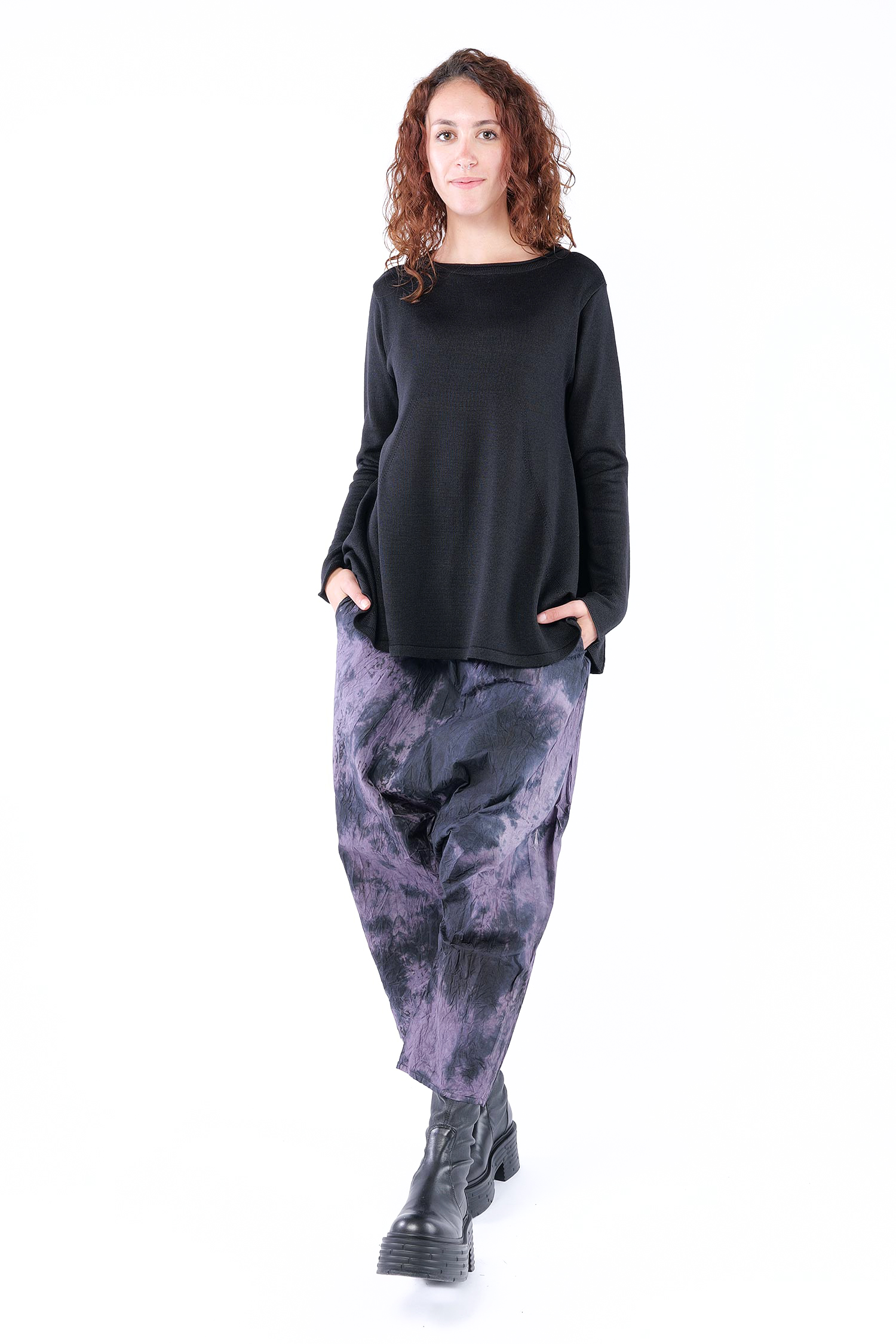 A-Linien Pullover - Schwarz - 26.2-KHG415