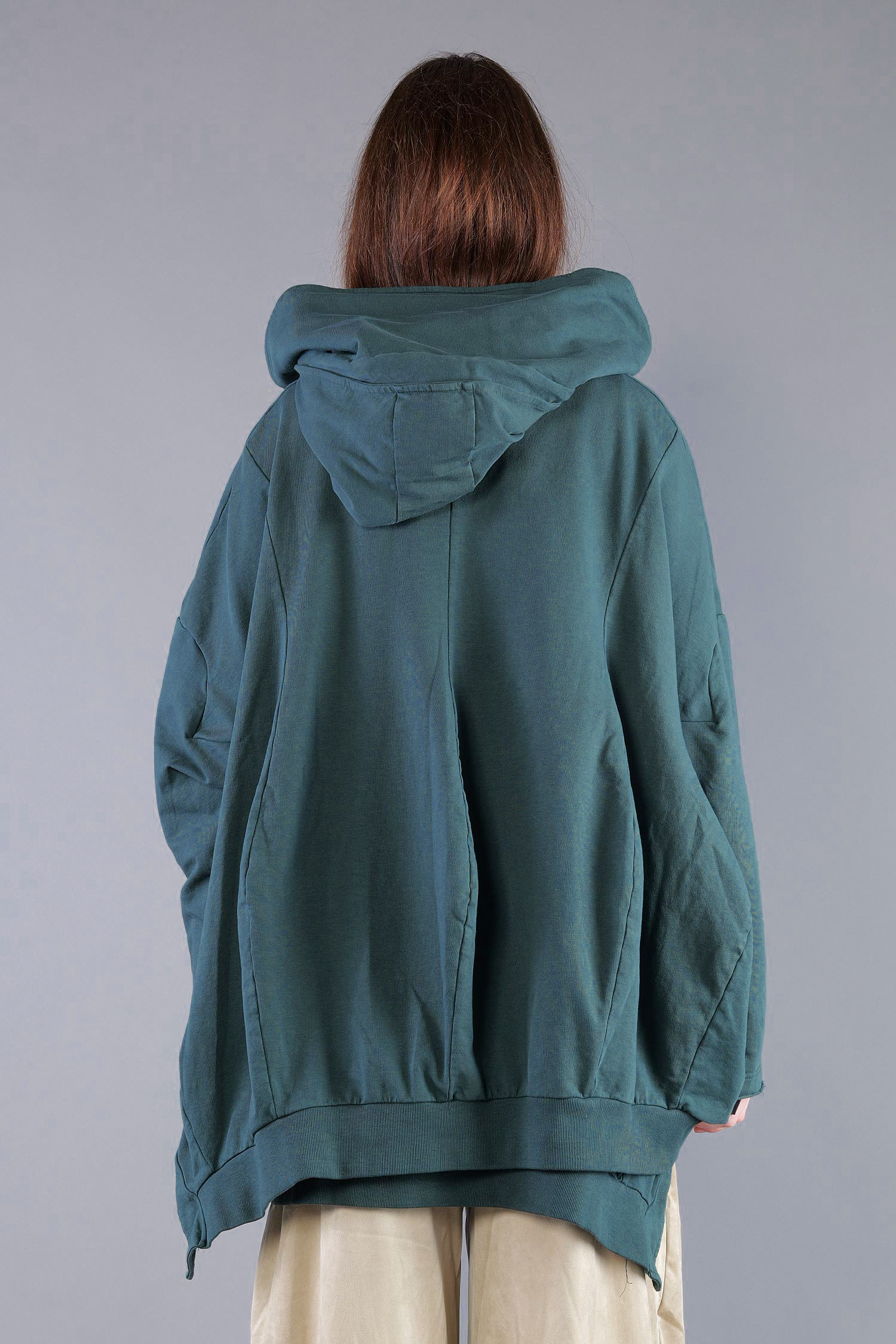 Oversized sweat jacket - Forest - 2263251102