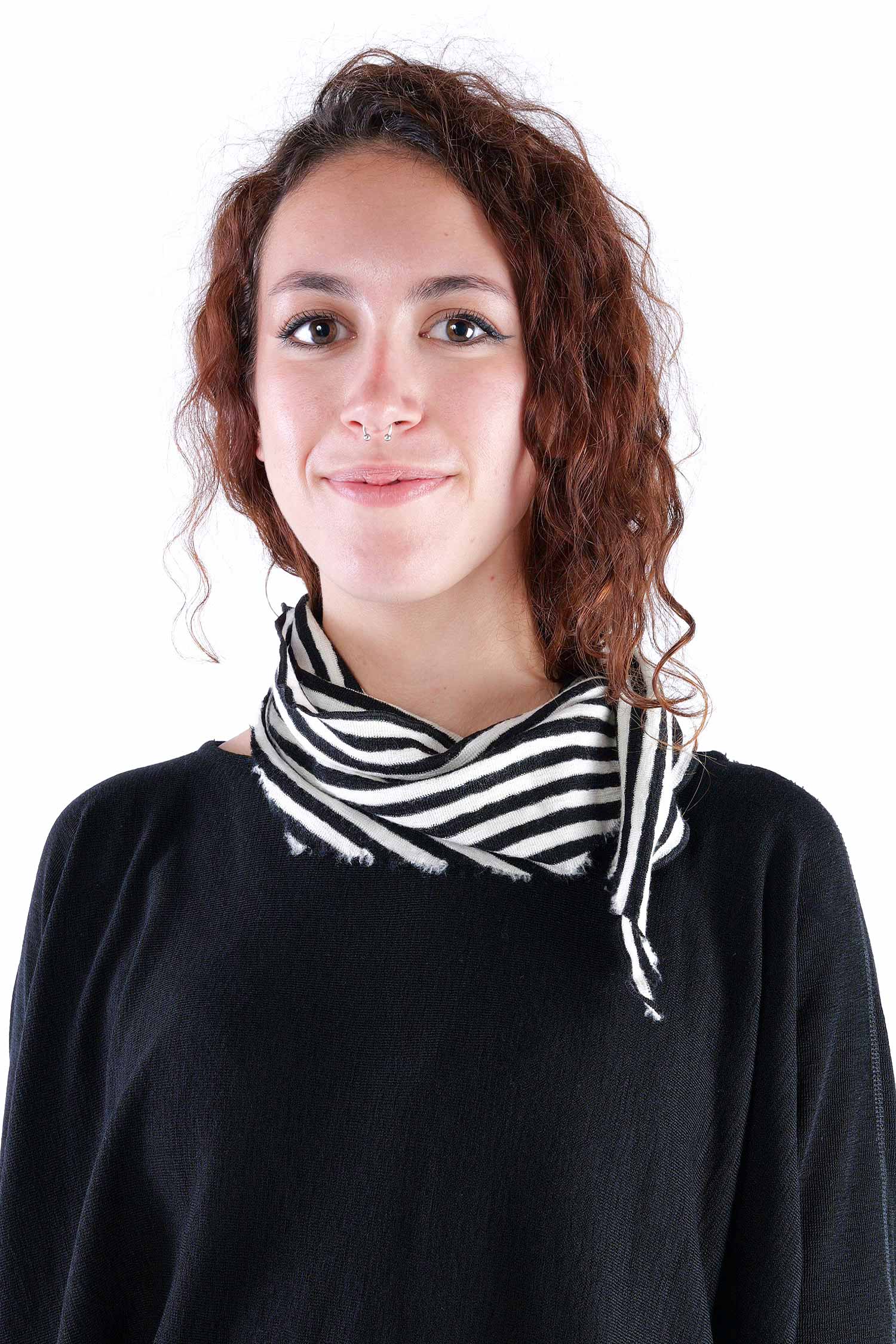 Kleines Dreieckstuch - white/black-schmal - 1040