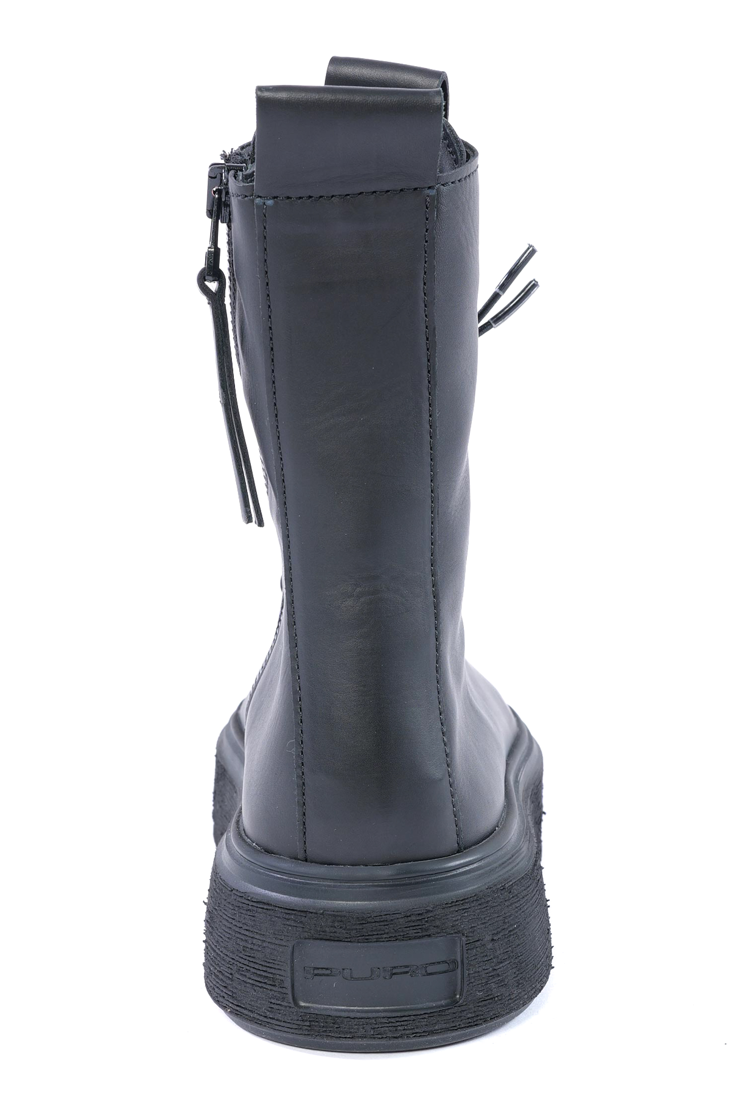 Hohe Ledersneaker - Schwarz - 907108
