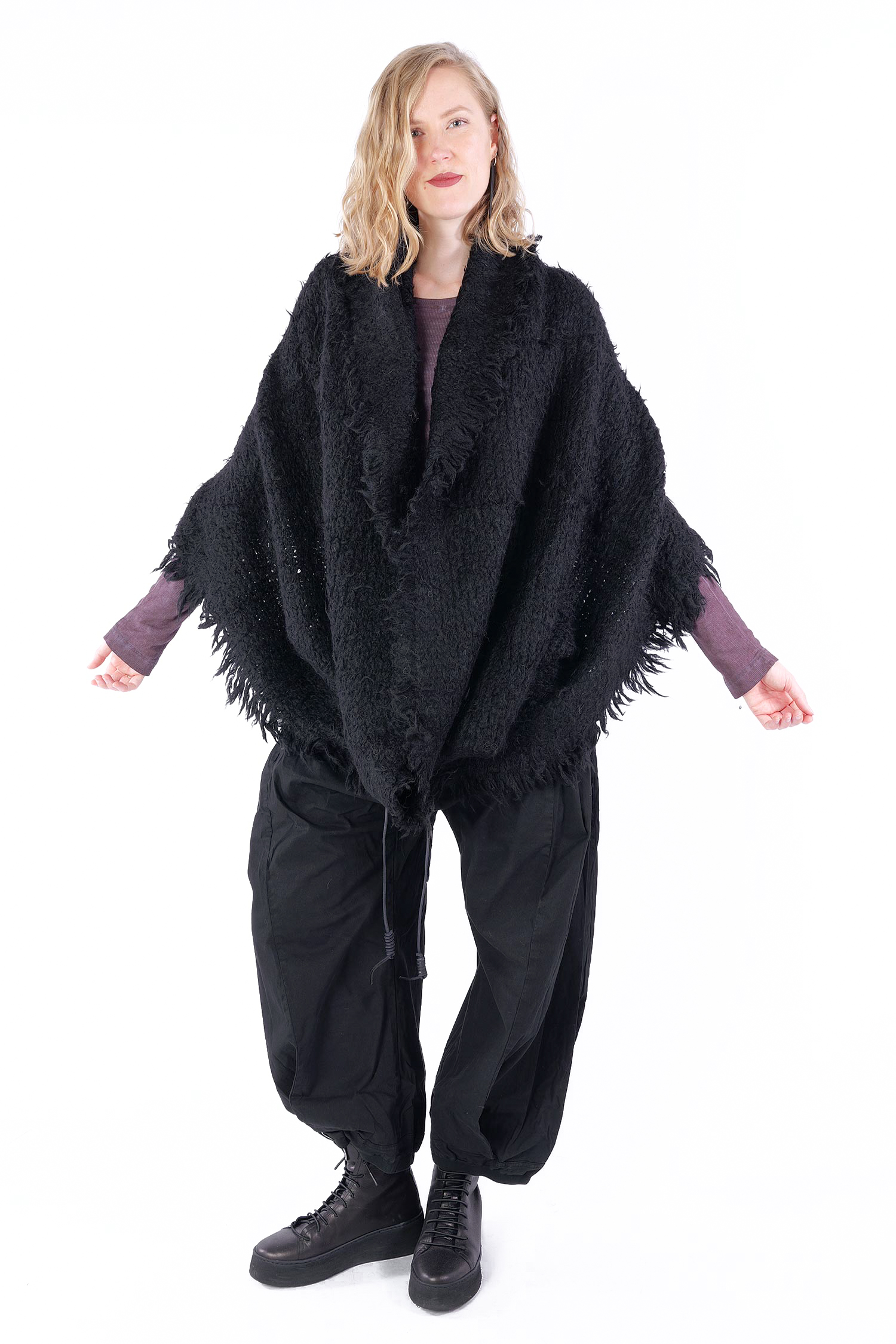 Alpaca chunky knit loop - Black - 2251387706