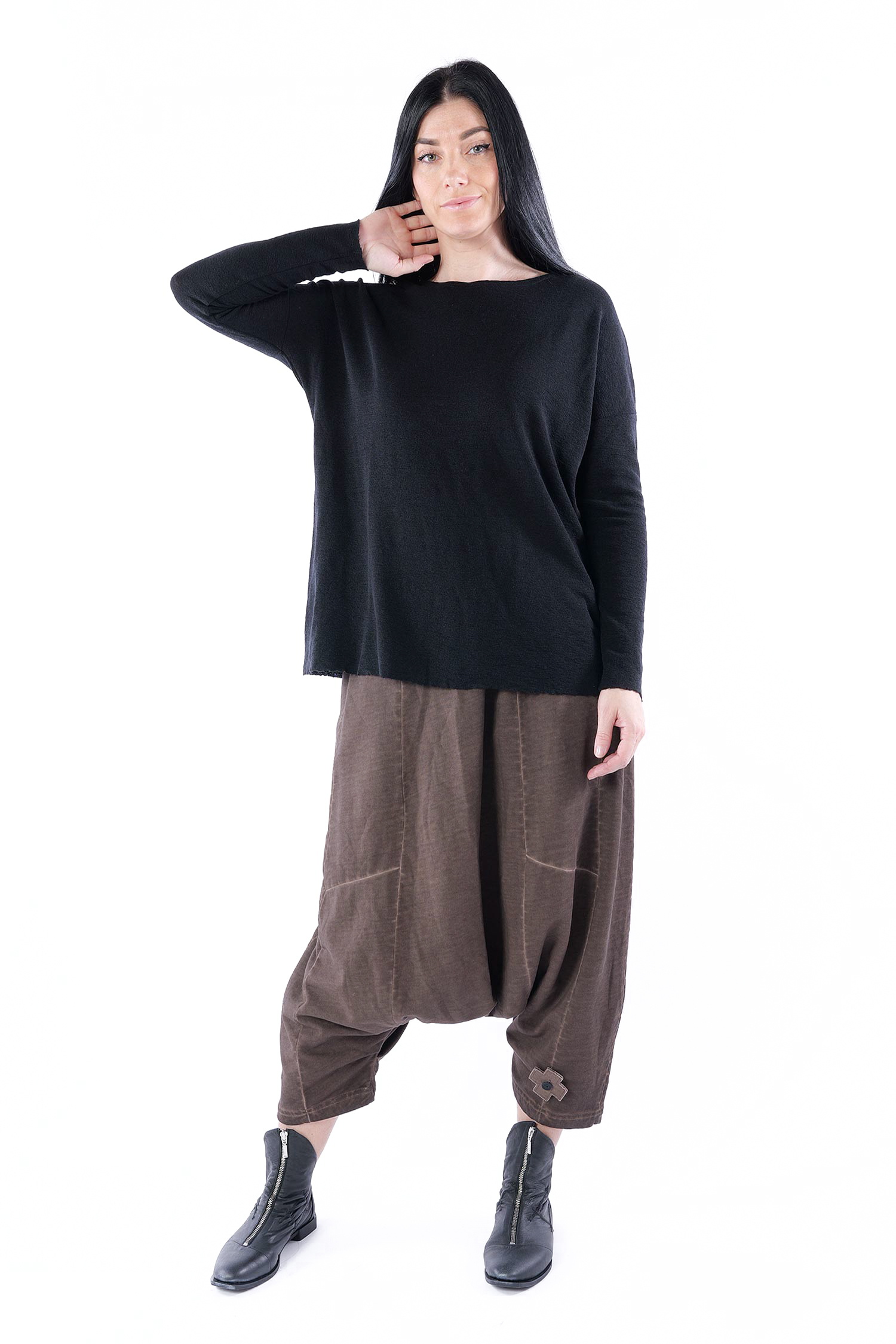 Merino pullover - Black - 4039