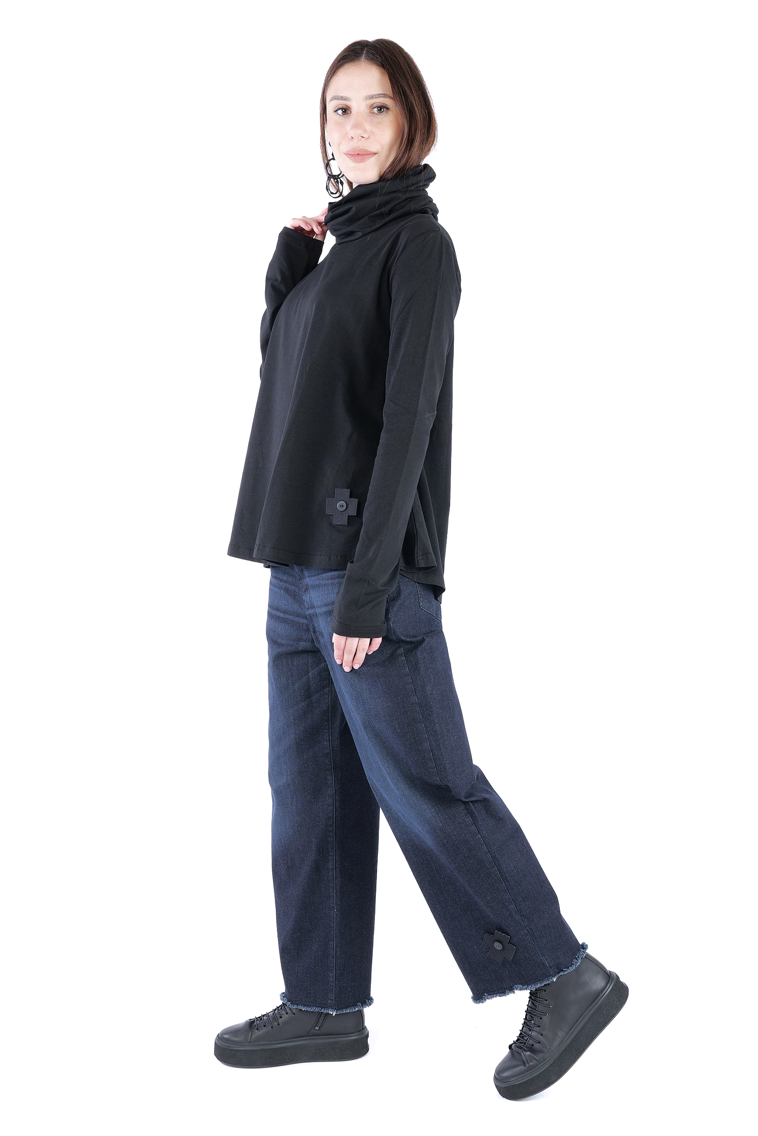 Wandelbarer Pullover - Schwarz - 5093