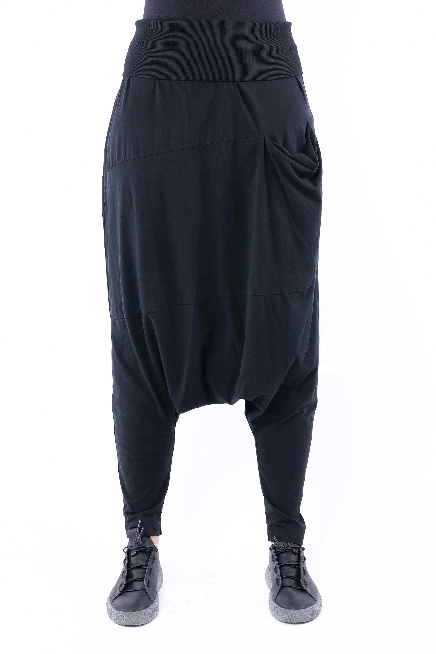 Jersey Haremshose - Schwarz - 1263470132