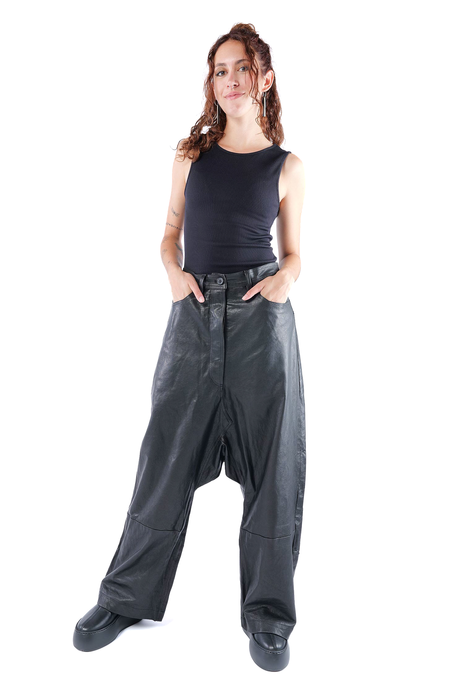 Lederhose - Schwarz - 2262480105