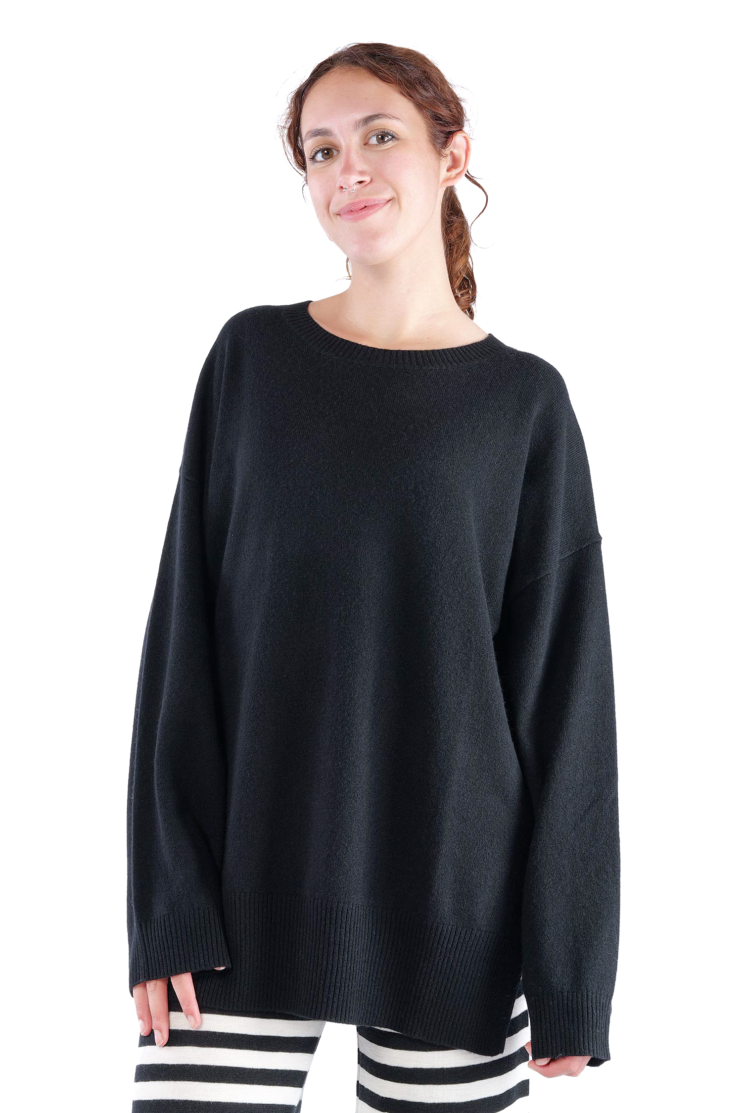 Kaschmir Pullover - Schwarz - 24116A