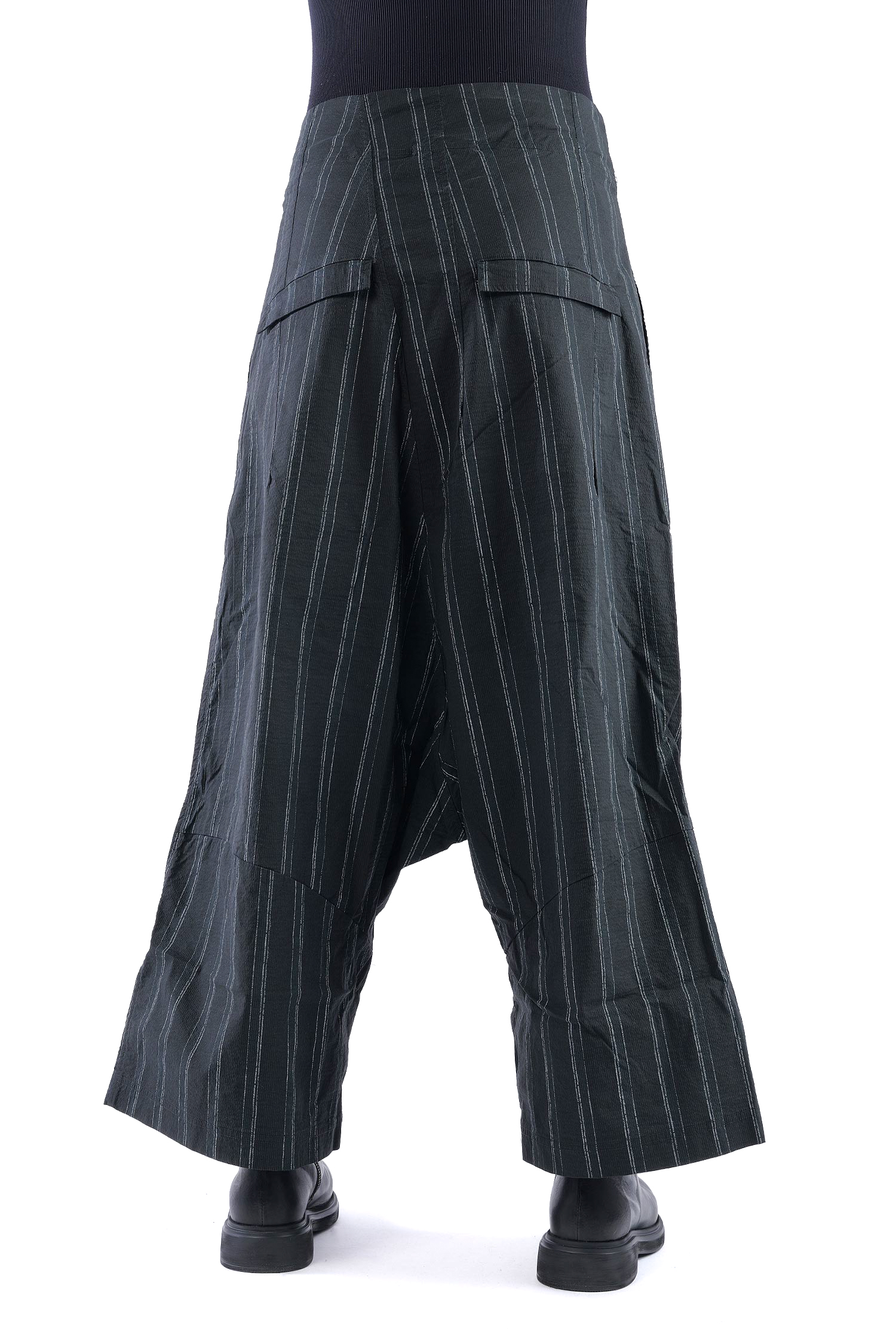Weite Stretchhose - Petrol cloud stripe - 2261240104