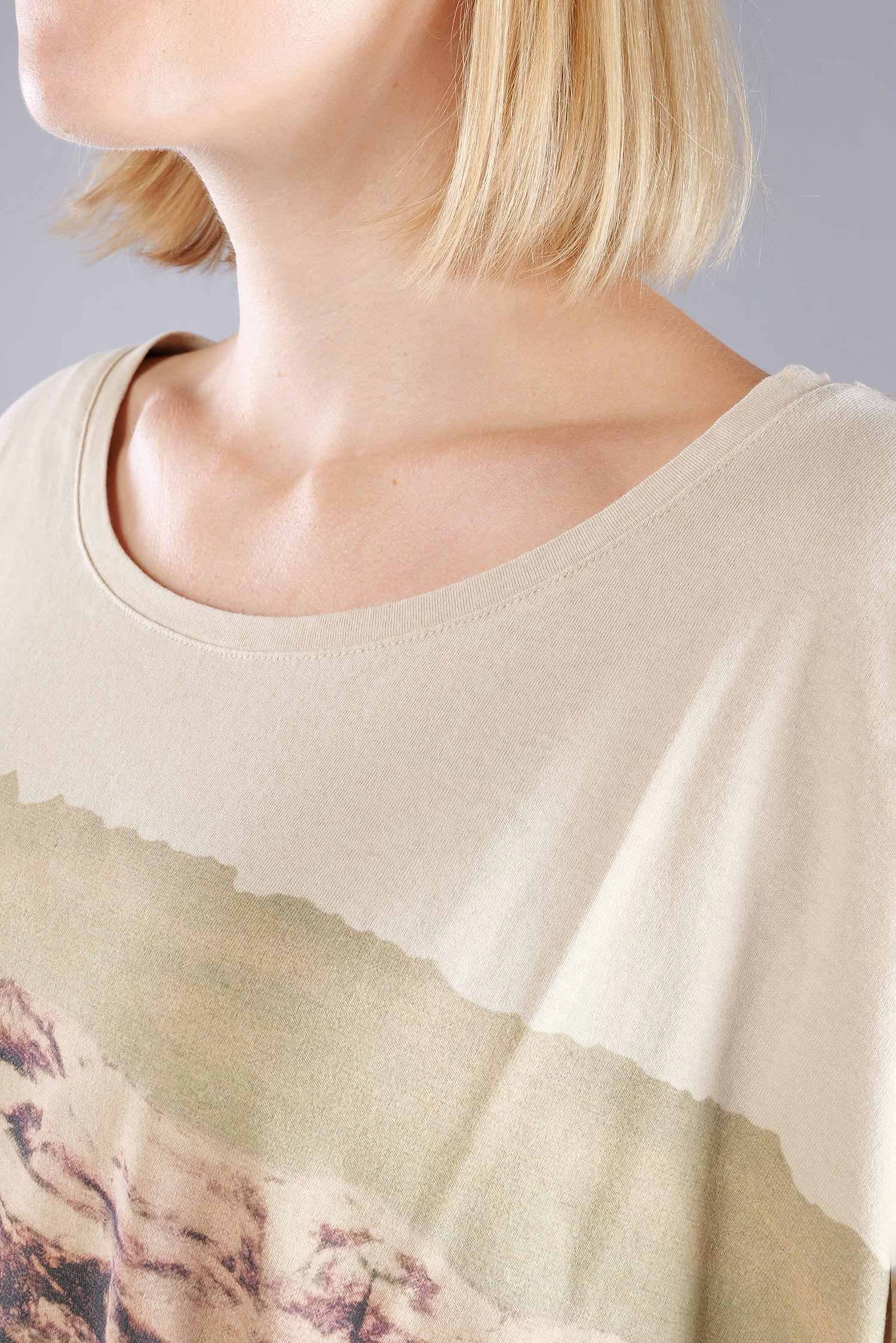 Oversized pullover with print - Forest print - 2263390503
