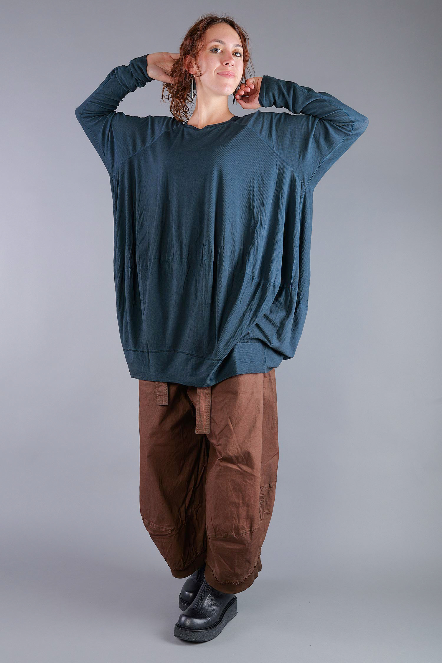 Oversize Tunika - Petrol cloud - 2261140515