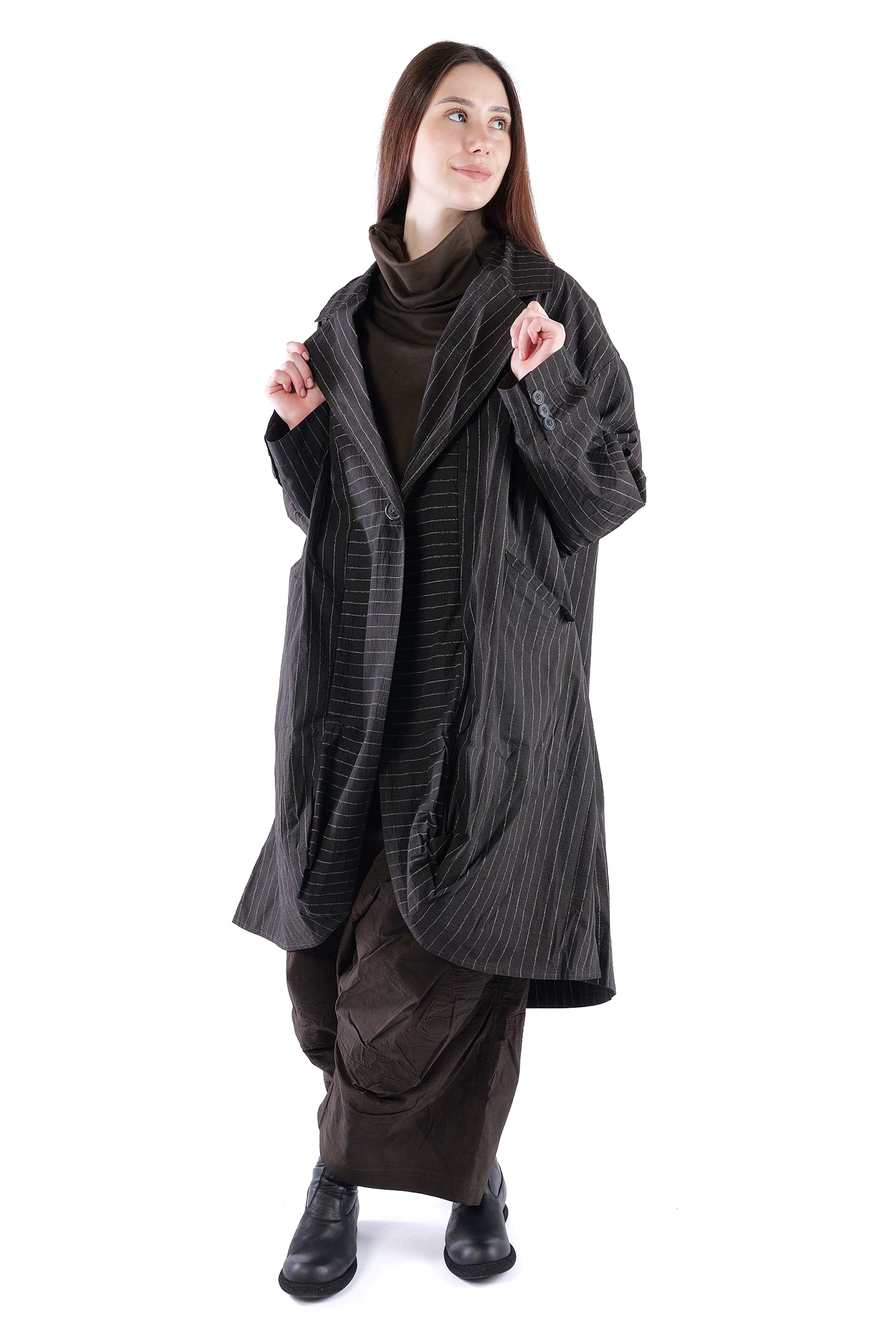 Oversize Stretchmantel - Umbra cloud stripe - 2261241210