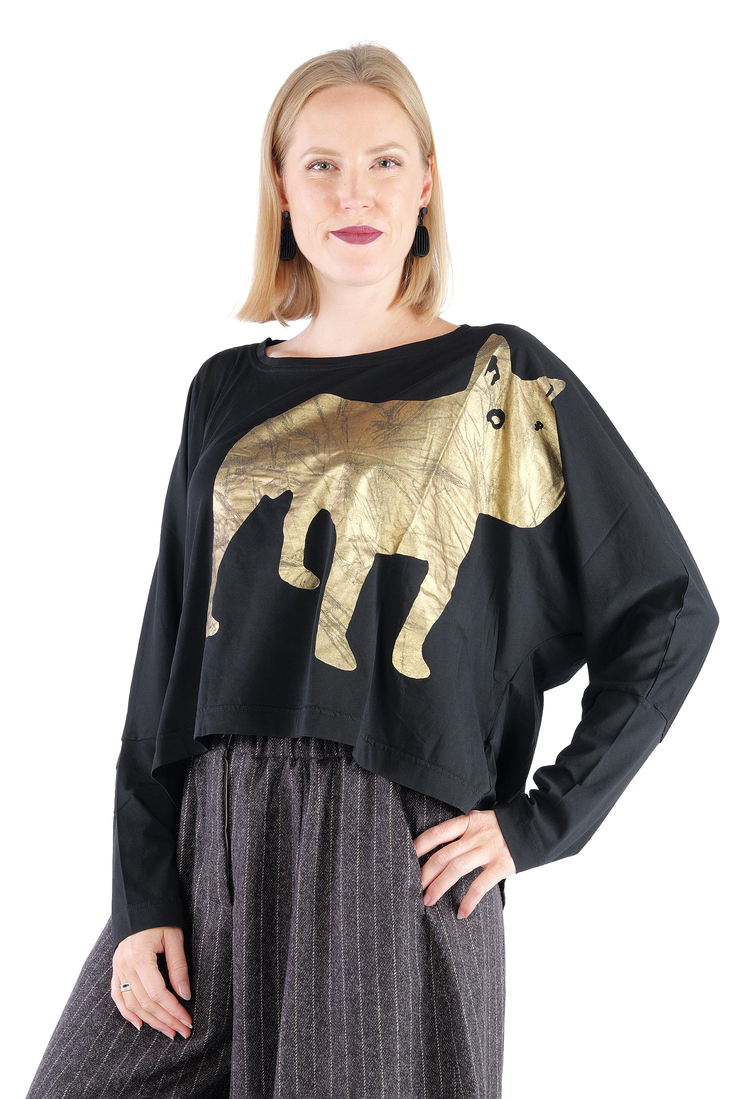 Oversize Pullover - Black print - 2261300504