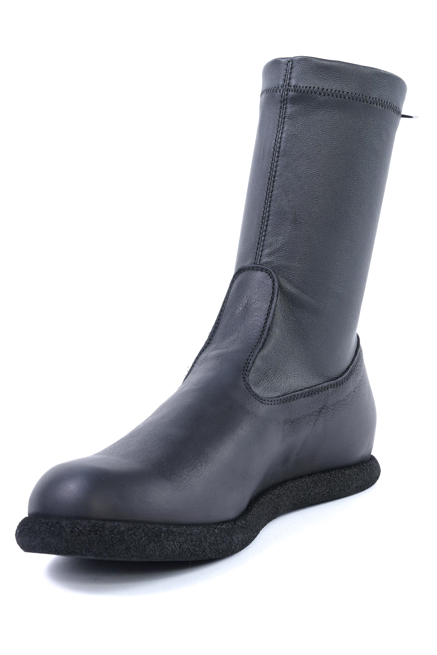 Stretchleder Stiefel - Schwarz - 10502