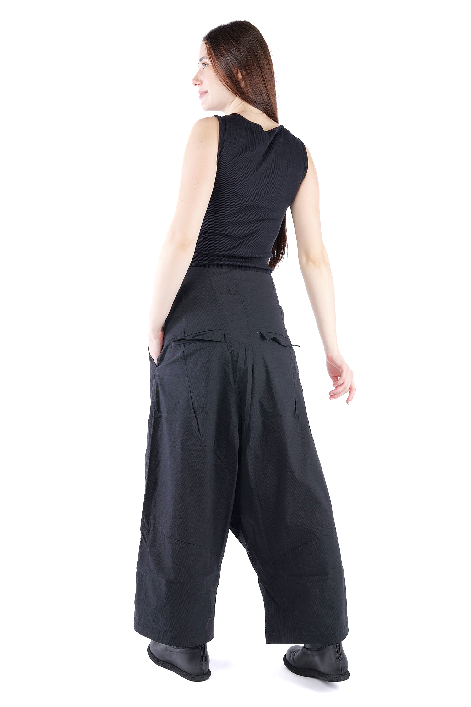 Wide stretch pants - Black - 2261240124