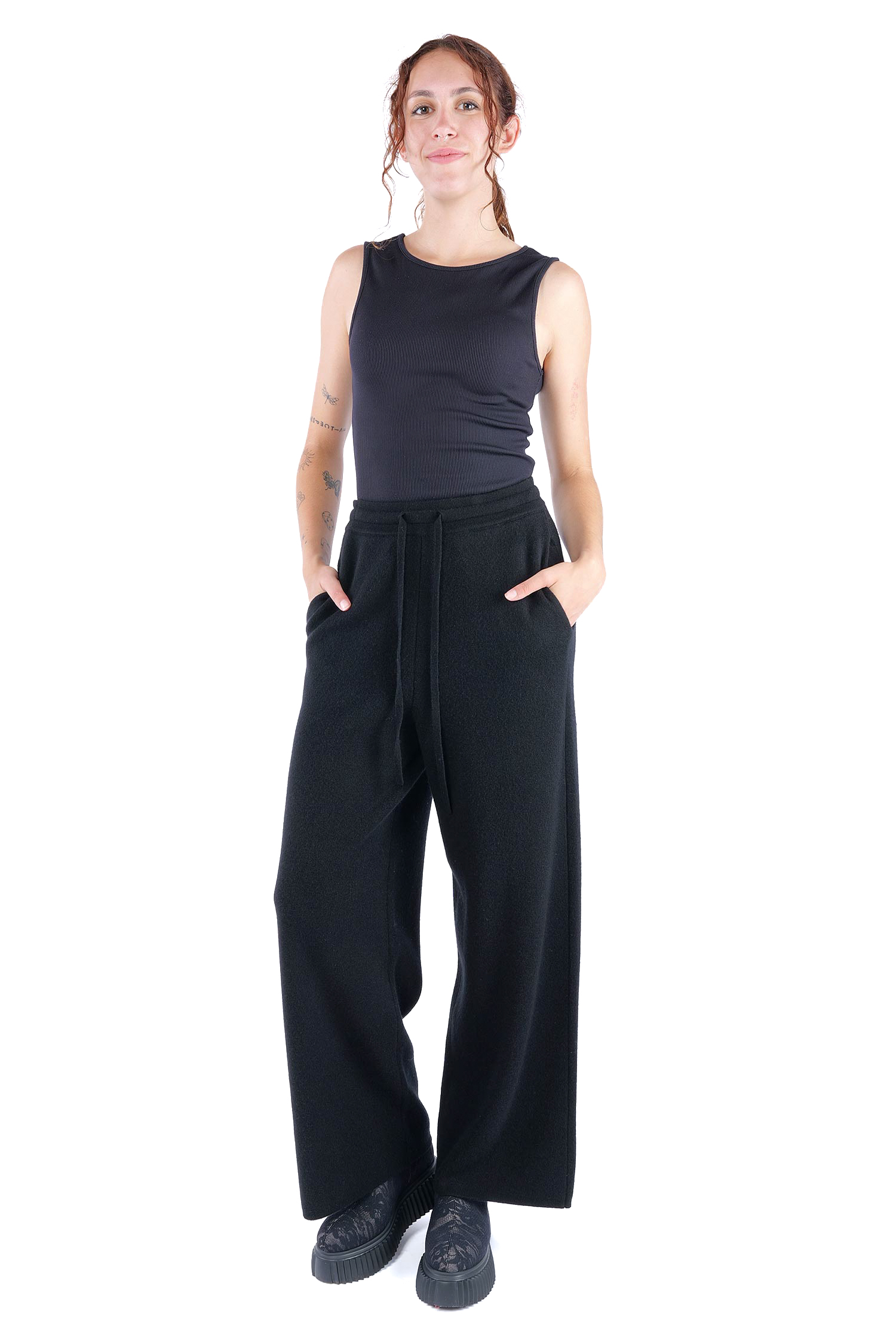 Kaschmir Hose - Schwarz - 26129