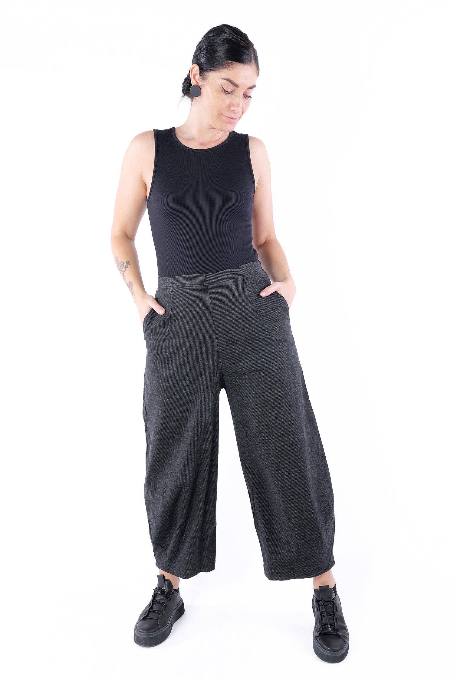 Tulpige Nadelstreifenhose - Black stripe - 2253410107