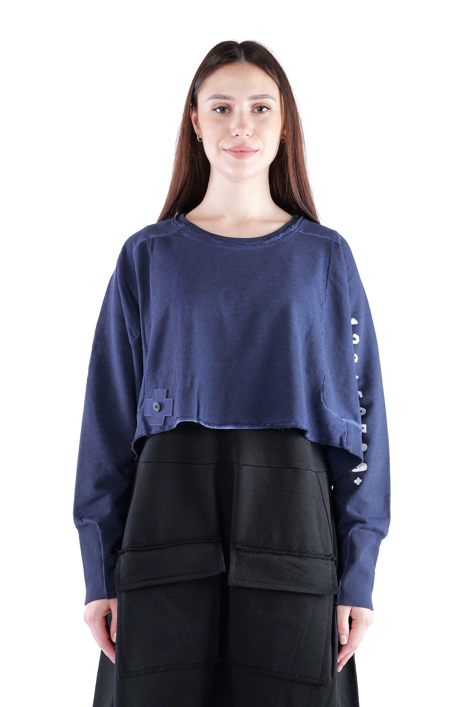 Kurzer Sweatpullover - Ocean print - 2137