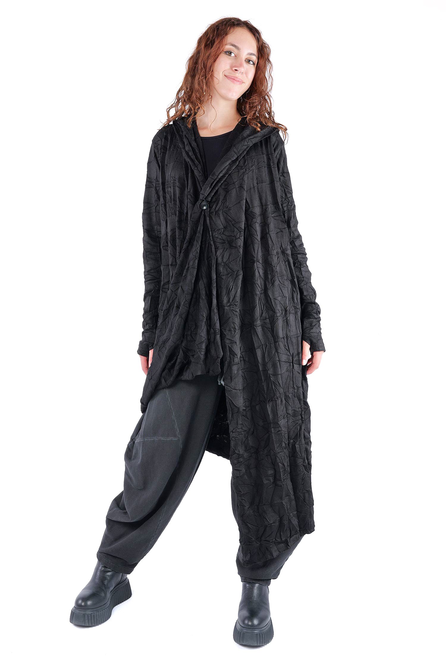 Long cardigan - Black - W5446