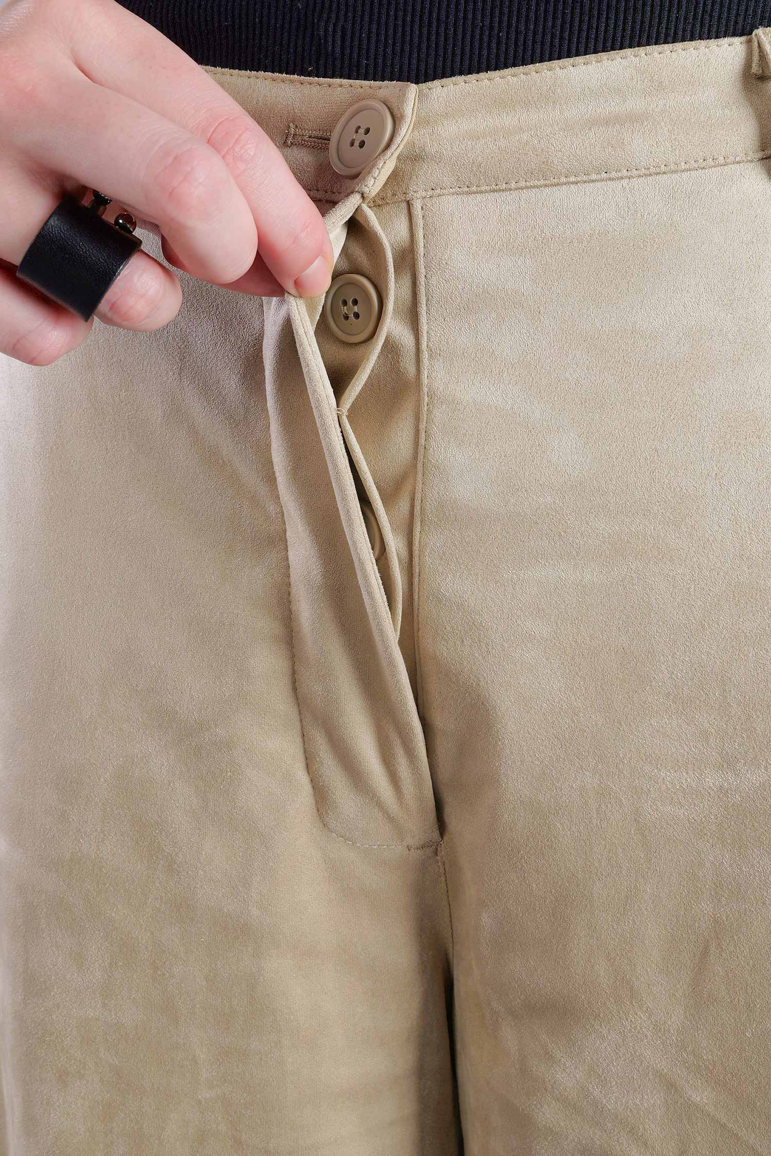Velour-Optik Hose - Sand - 2263300111
