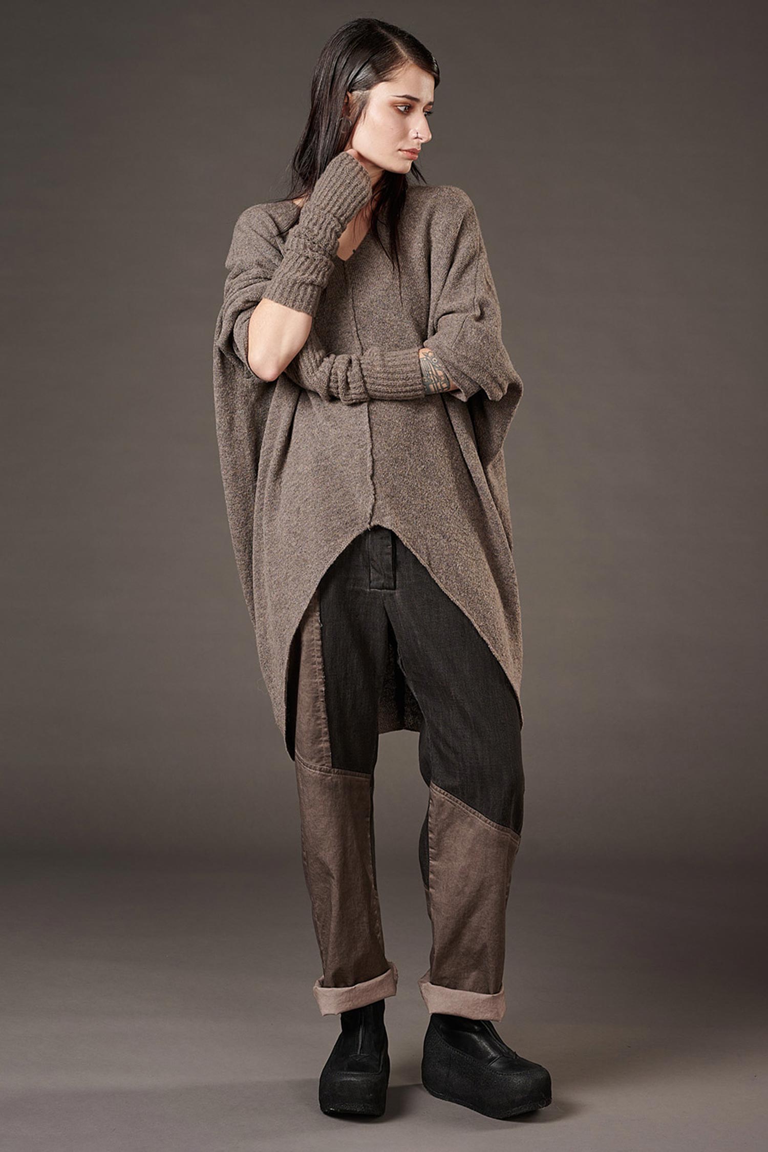 Feinstrick Pullover - Faded brown - Jojo
