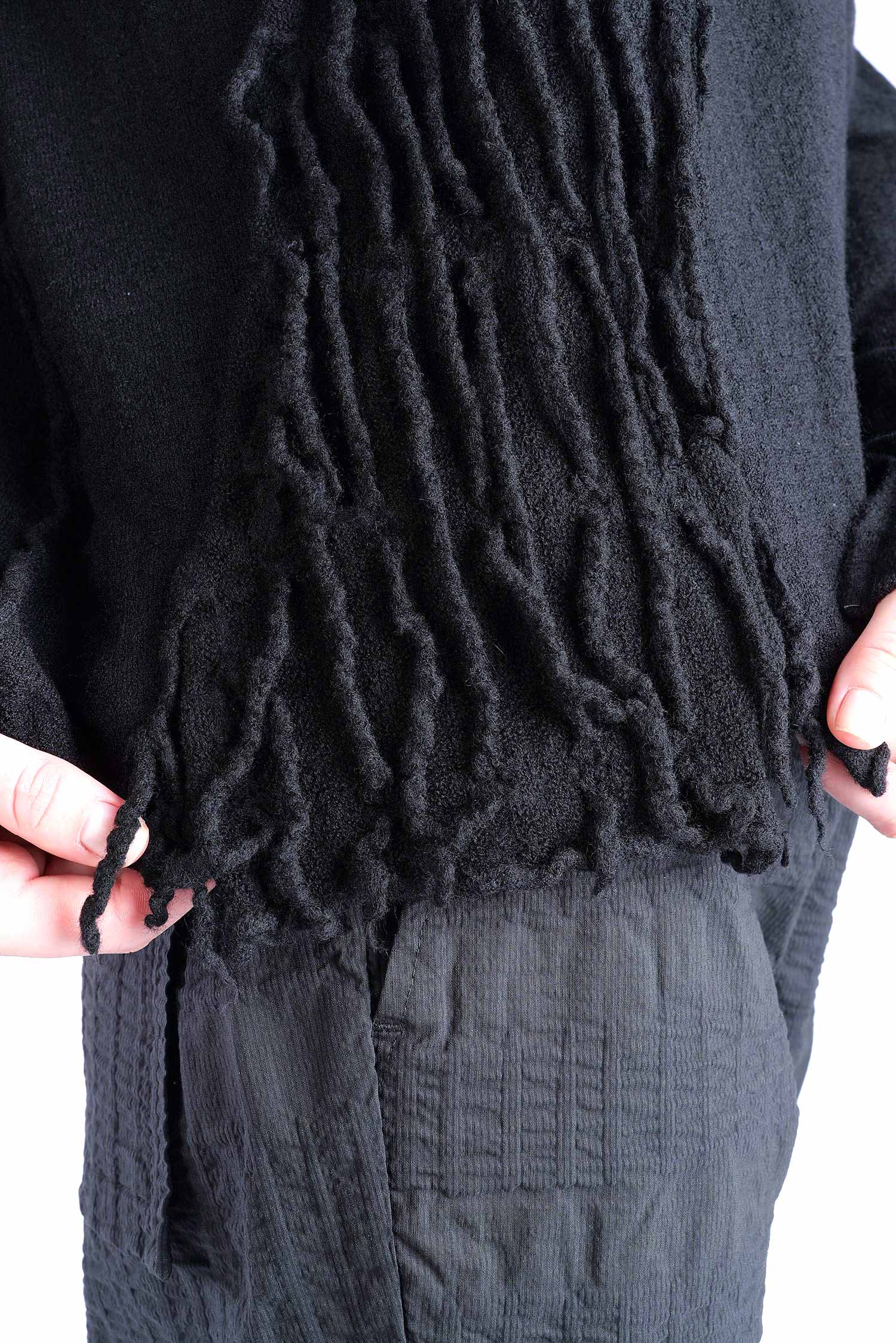 Oversize Wollpullover - Schwarz - 2262680707