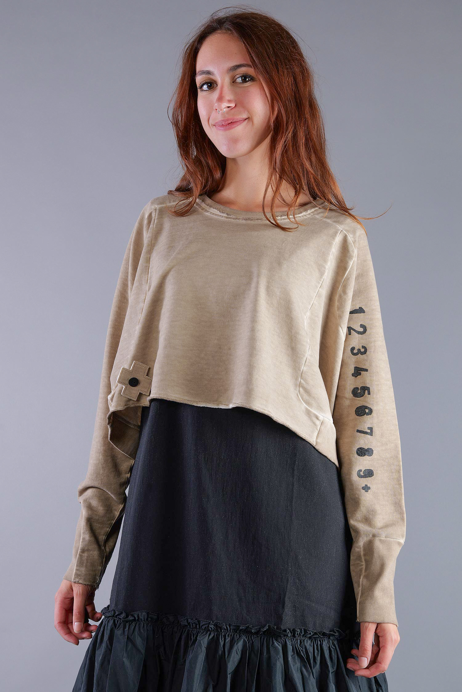 Kurzer Sweatpullover - Desert print - 2137