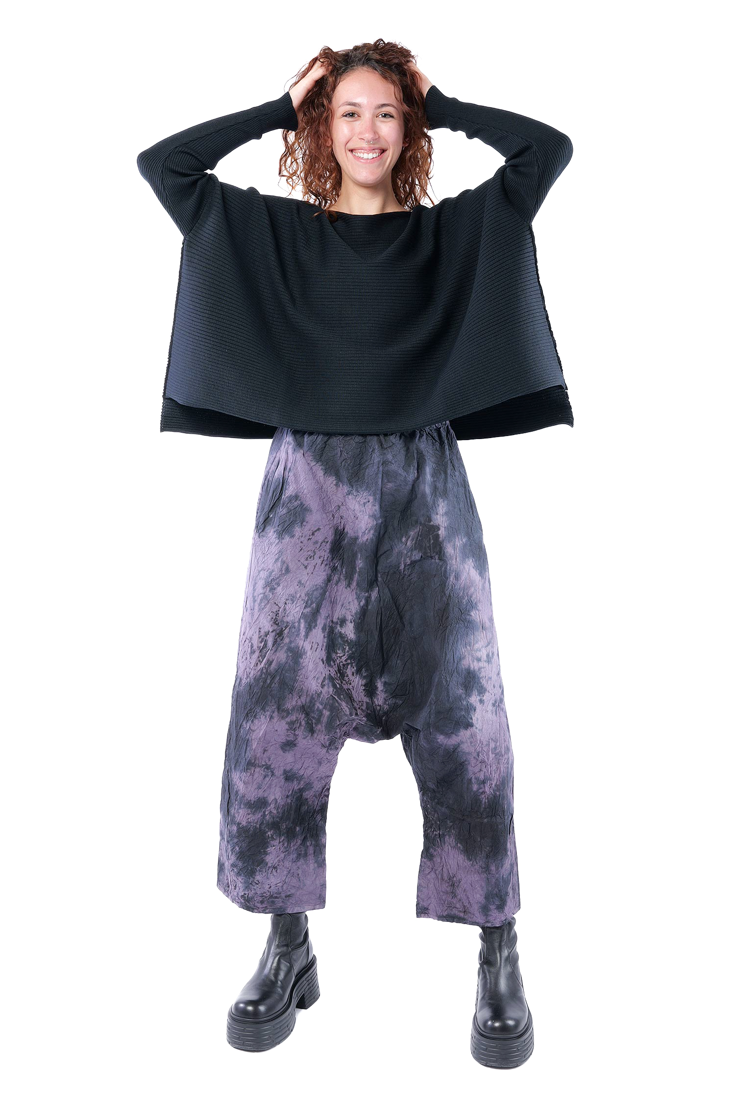 Oversize Strickpullover - Schwarz - 26.2-KHG444