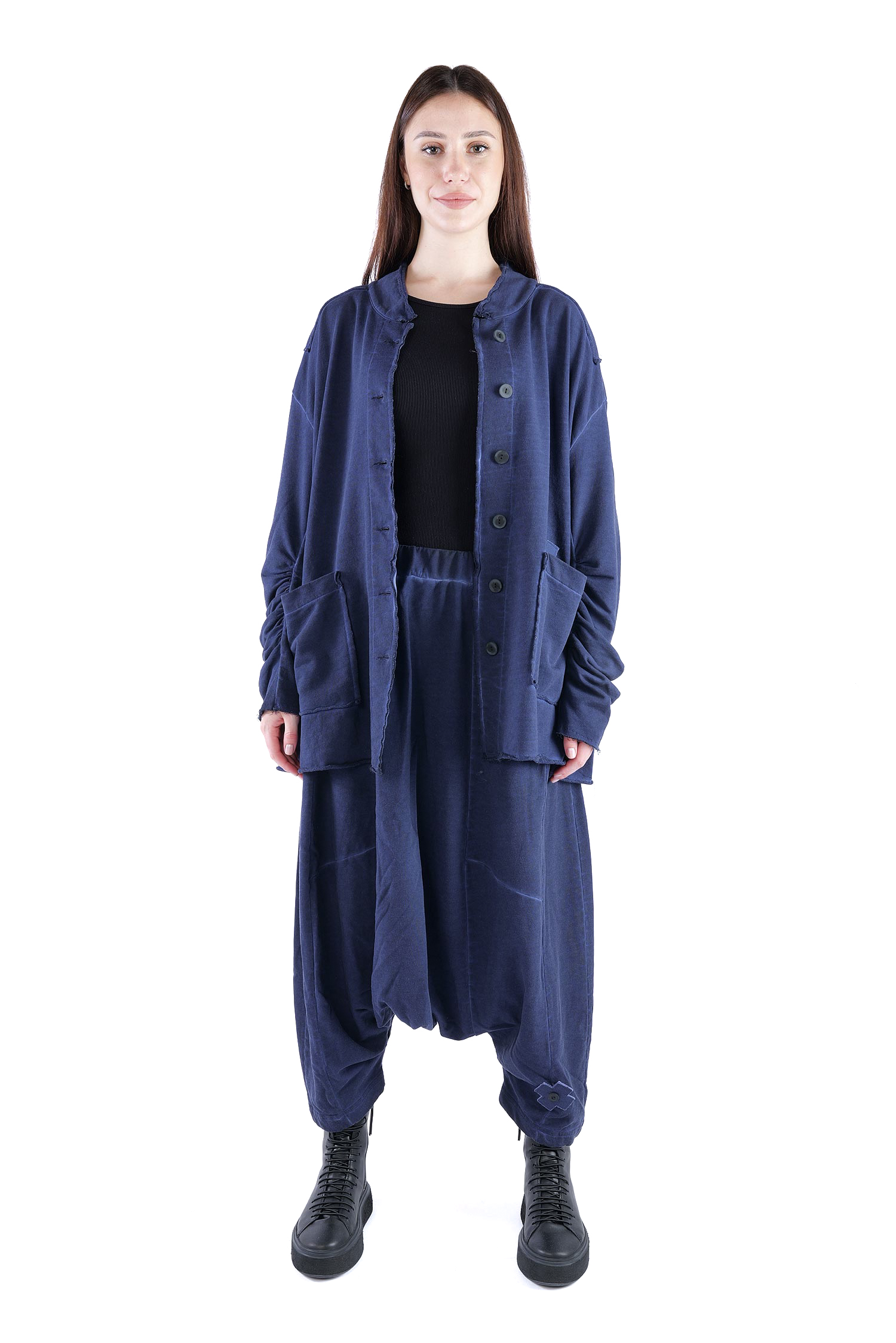 Oversize Sweatjacke - Ocean - 2129