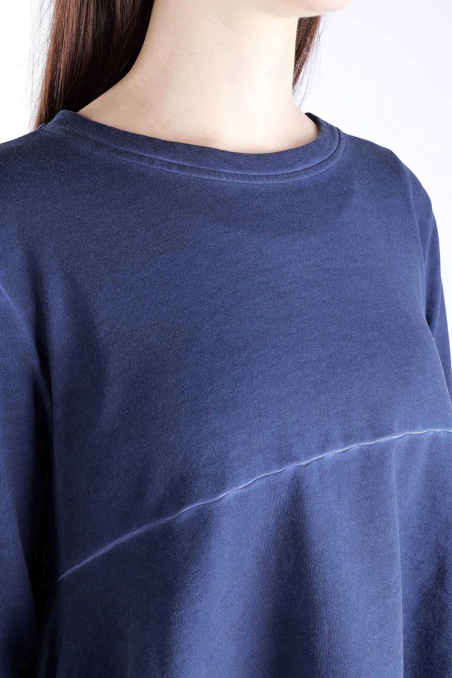 Asymmetrical sweat pullover - Ocean - 2135