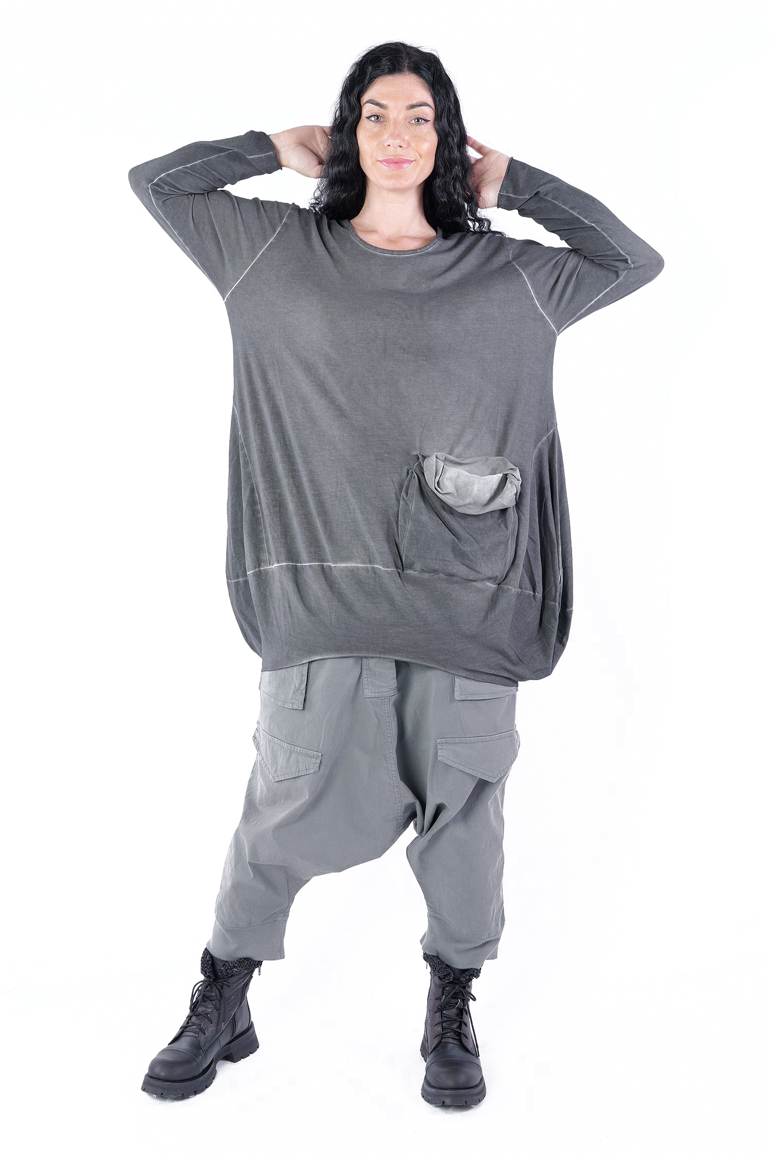 Tulpige Tunika - Anthrazit - 25504