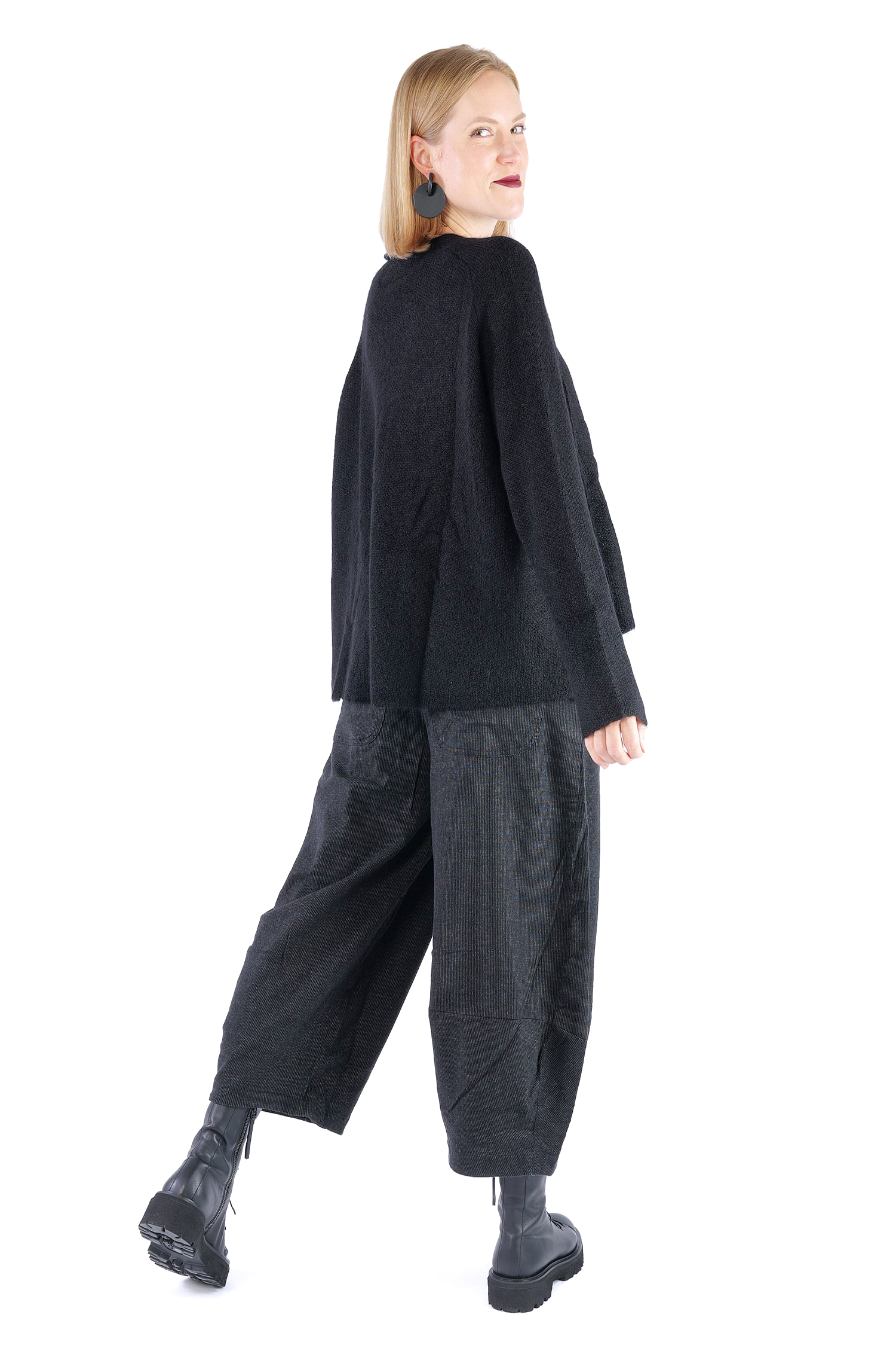 Oversize Strickpullover - Schwarz - 2262450703