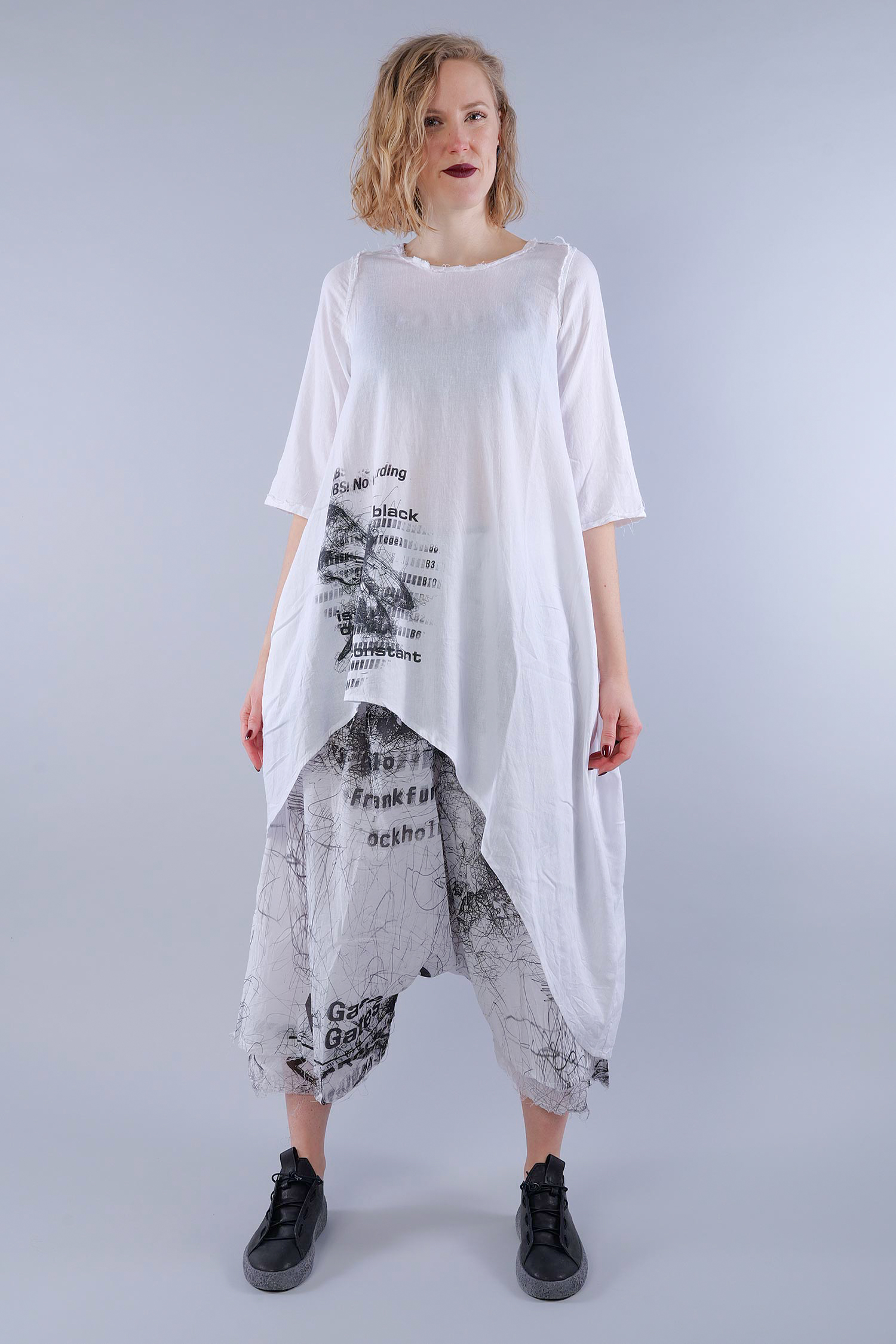 Tunika mit Print - Weiß - Vashka